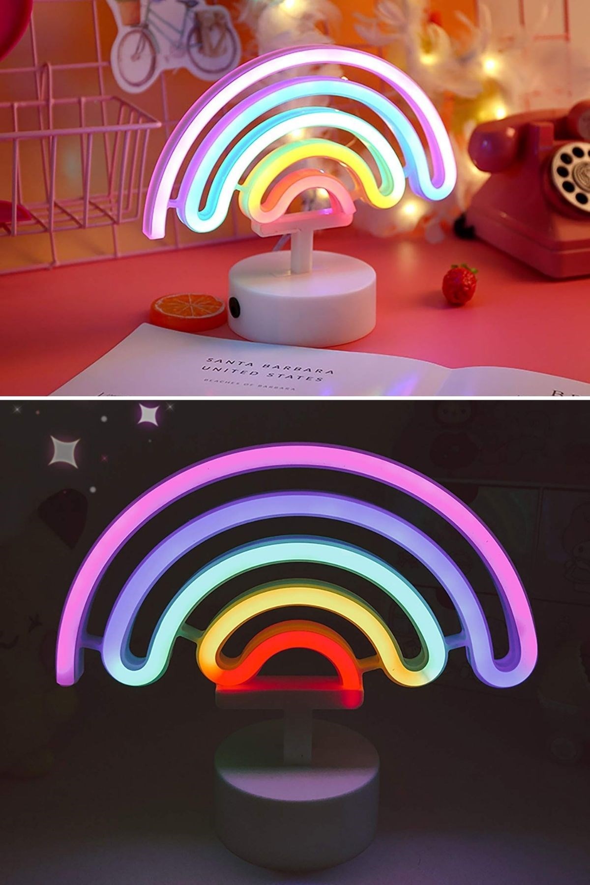 Plastik Gökkuşağı Neon LED Işık – Dekoratif Renkli Masaüstü ve Ambiyans Aydınlatması — Veyo — görsel 6