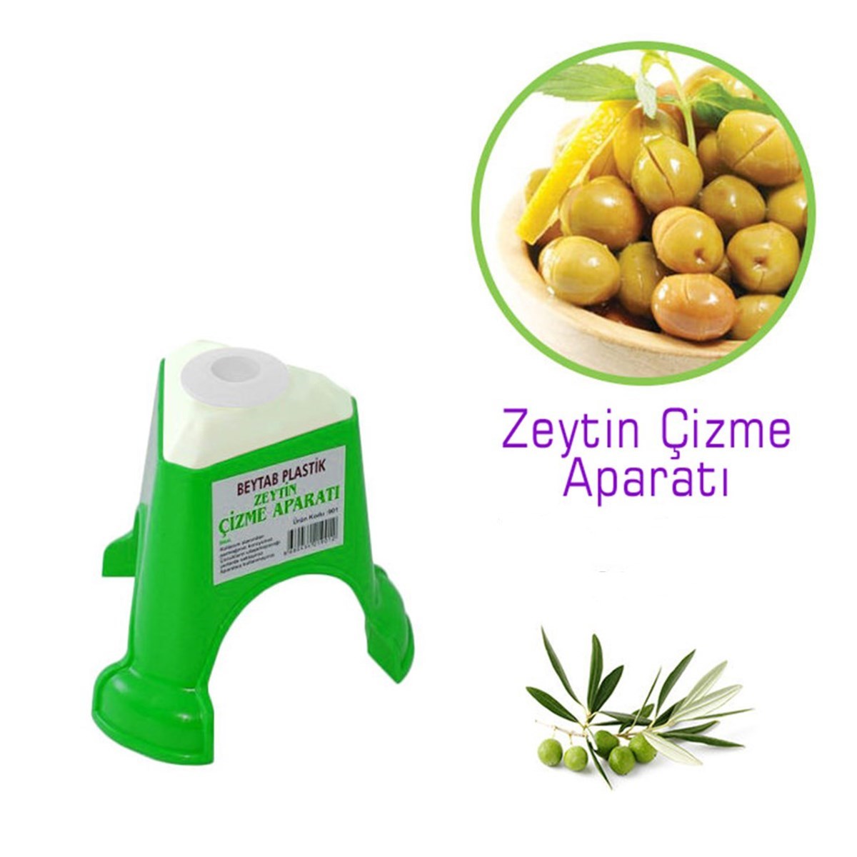 Kolay Zeytin Dilme Çizme Aparatı Pratik Kolay Zeytin Çizici Alet — Veyo — görsel 2