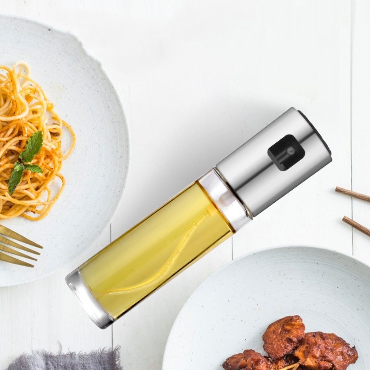 100ml Kapasiteli Şeffaf Spreyli Yağdanlık Sosluk Yağ Püskürtücü Yağ Şişesi — Veyo — görsel 7