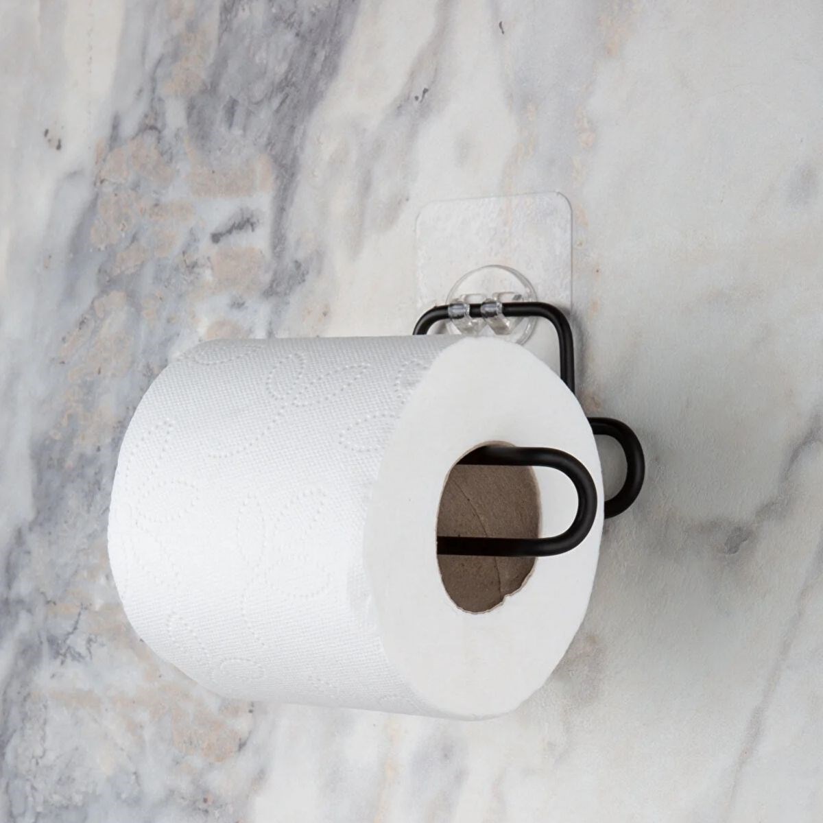 Tuvalet Kağıtlığı Kendiliğinden Yapışkanlı Paslanmaz Metal Banyo Aparatı Delmesiz Sağlam Pratik
