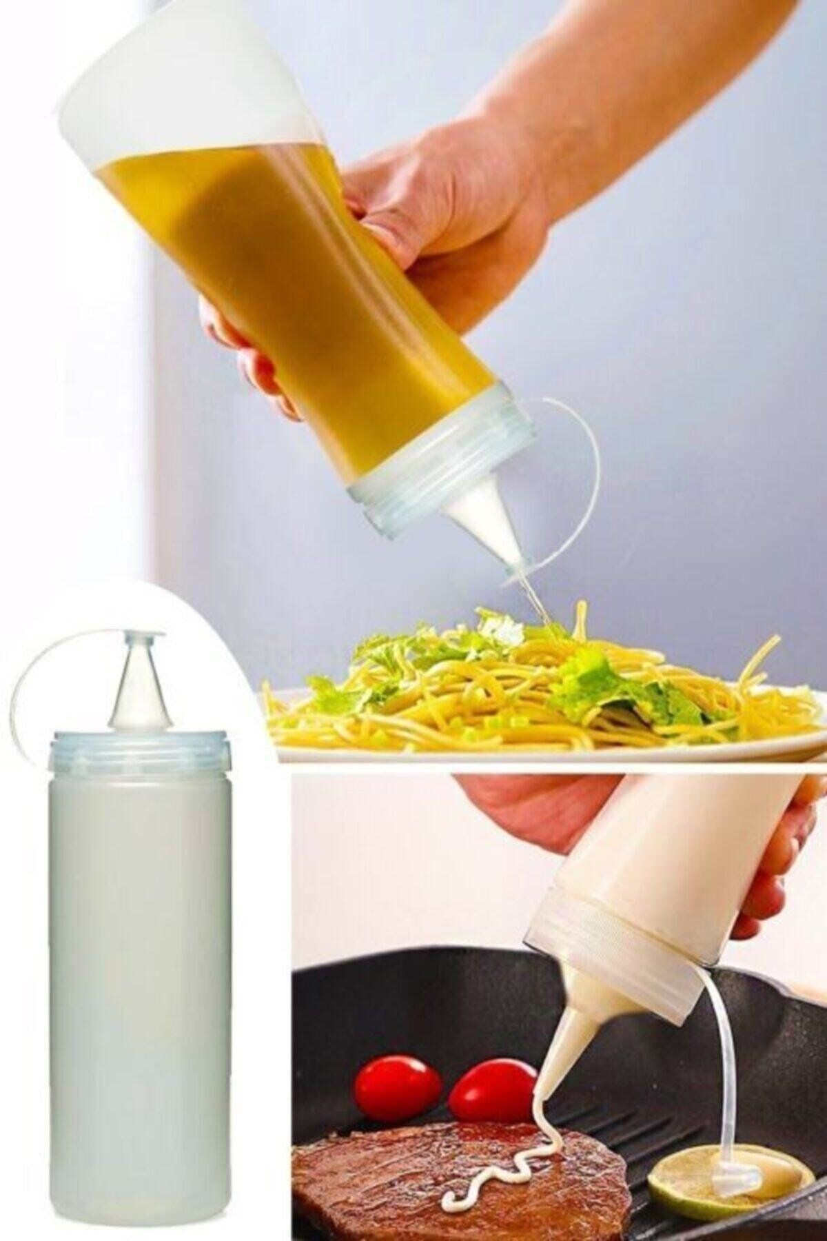 Şeffaf Kapaklı Sızdırmaz Yağlık Sosluk Şişesi Plastik Yağdanlık 400 ml AP-9028 — Veyo — görsel 5