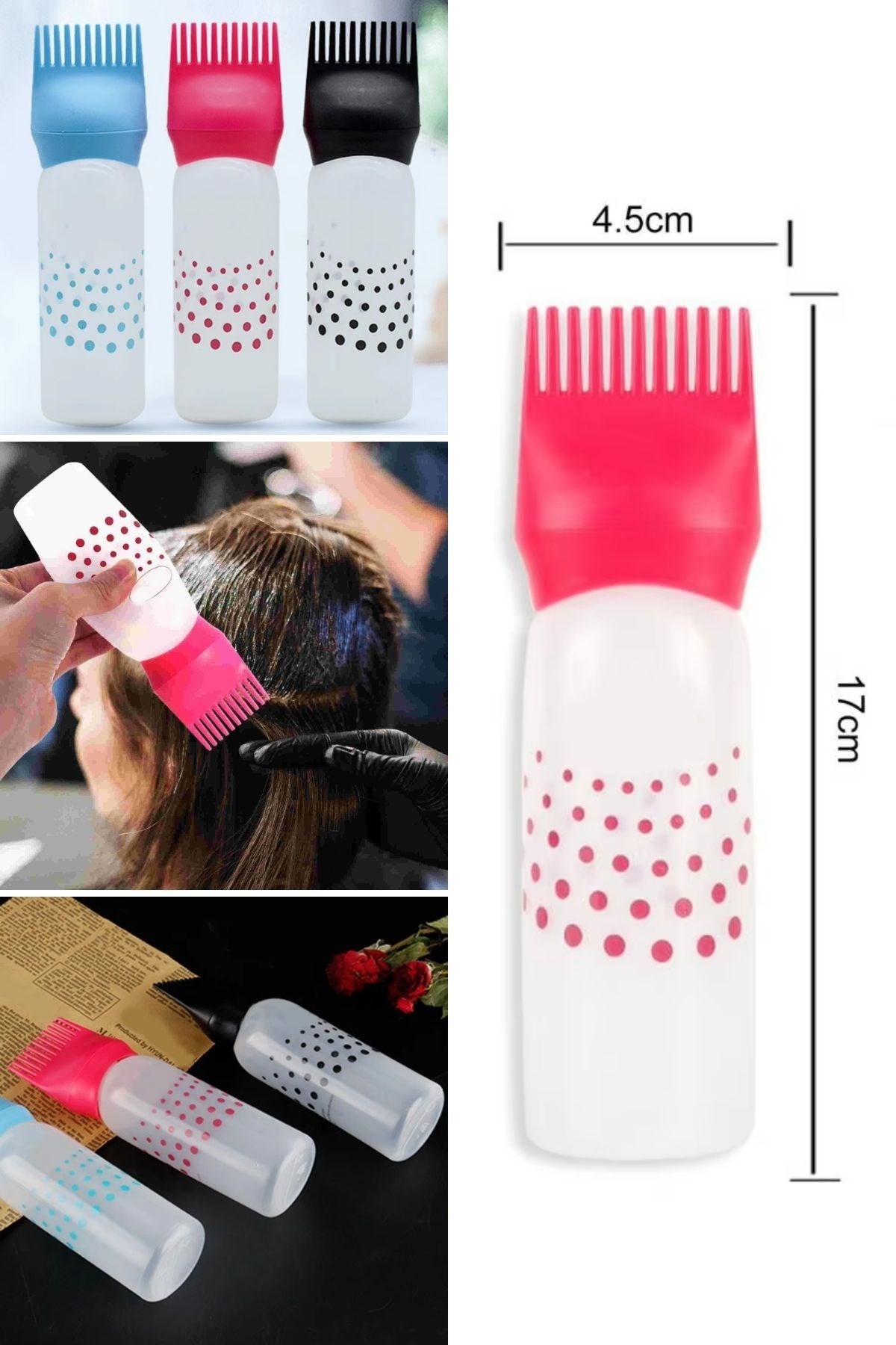 BUFFER® Saç Boyama Aparatı Taraklı Saç Bakımı Krem Saç Yağı Uygulama Aparatı