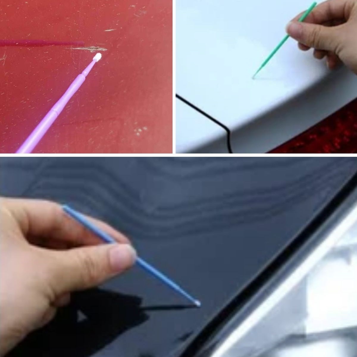 100’lü Mini Tek Kullanımlık Araba Rötüş Fırçası –İnce Uçlu Yumuşak Kıllı Boya Uygulayıcı, Otomotiv Detaylandırma — Veyo — görsel 3