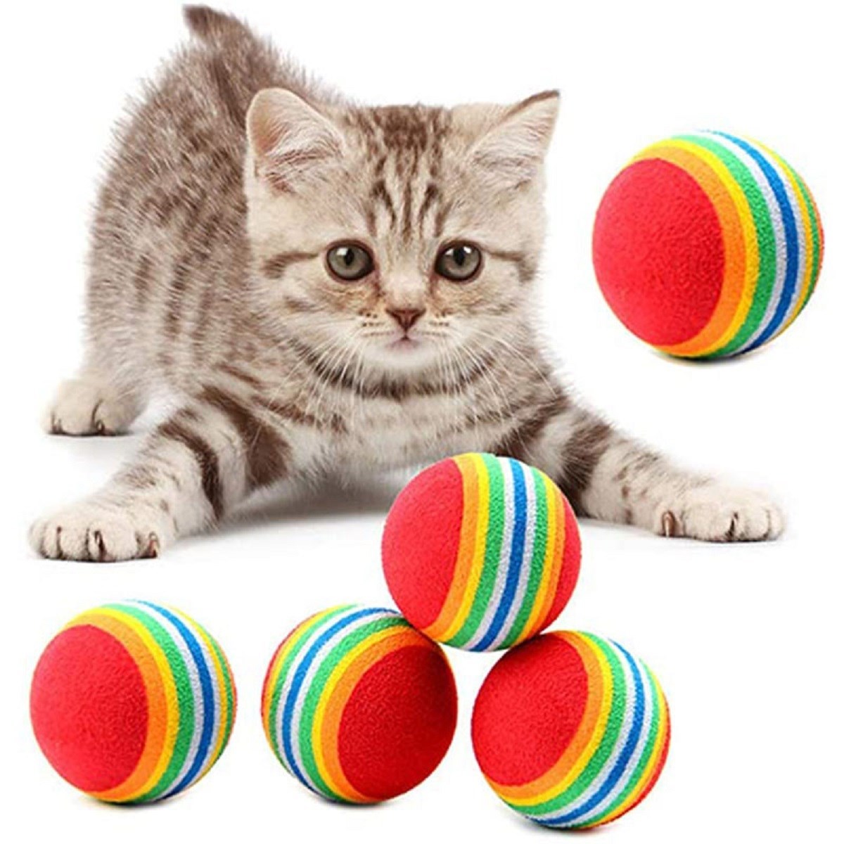 Kedi Oyun Topu Çiğneme Oyuncağı Yumuşak Yüzeyli Dayanıklı Evcil Hayvan Eğlenceli Pratik Hediyelik
