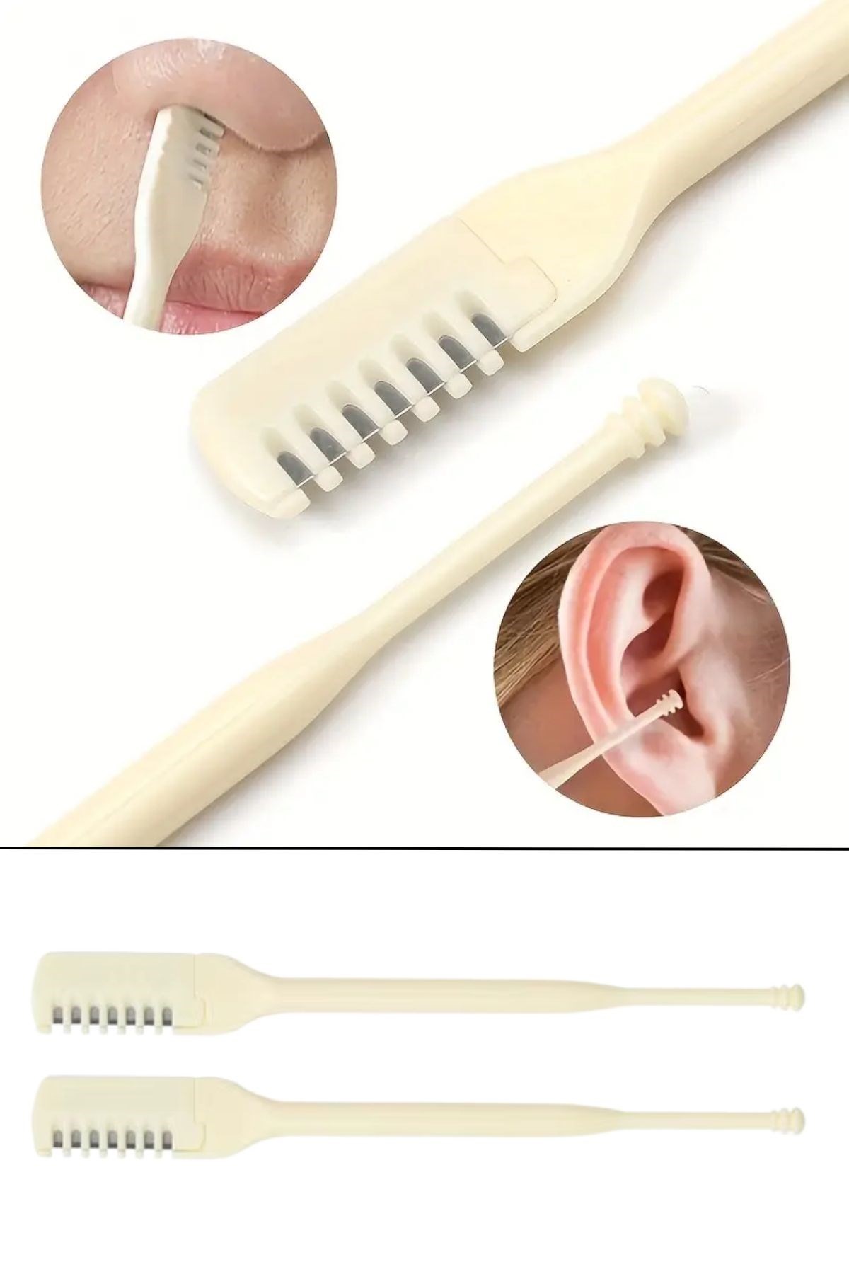 BUFFER® 2'Si Bir Arada 2 Parça Kutulu Burun Kıl Alma ve Kulak Temizleme Aparatı