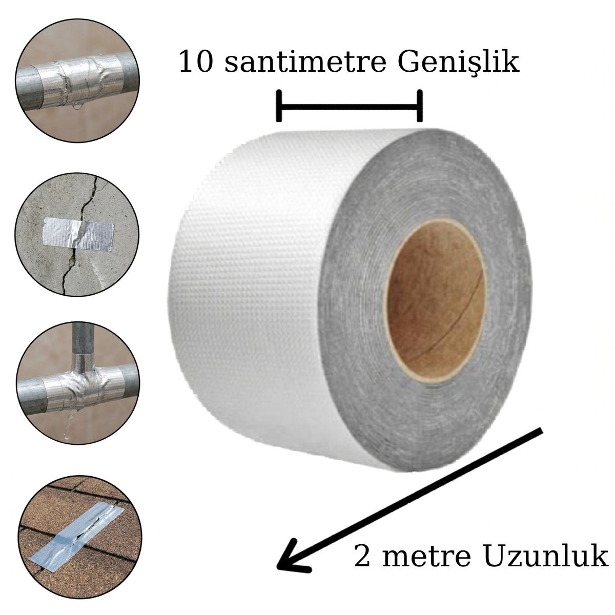 2 Mt Yüksek Sıcaklık Dayanan Su Geçirmez Çatı Duvar Çatlak Onarıcı Yapışkan Bant Folyo 2 Mt 10 C — Veyo — görsel 5