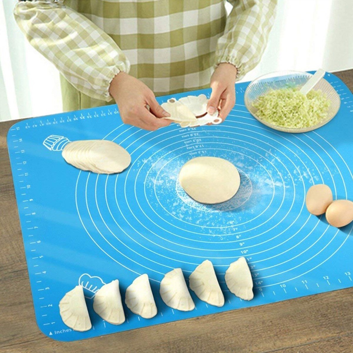 30*40 cm Hamur Matı Silikon Ölçekli Kullanımı Kolay Hamur Açma Matı — Veyo — görsel 6