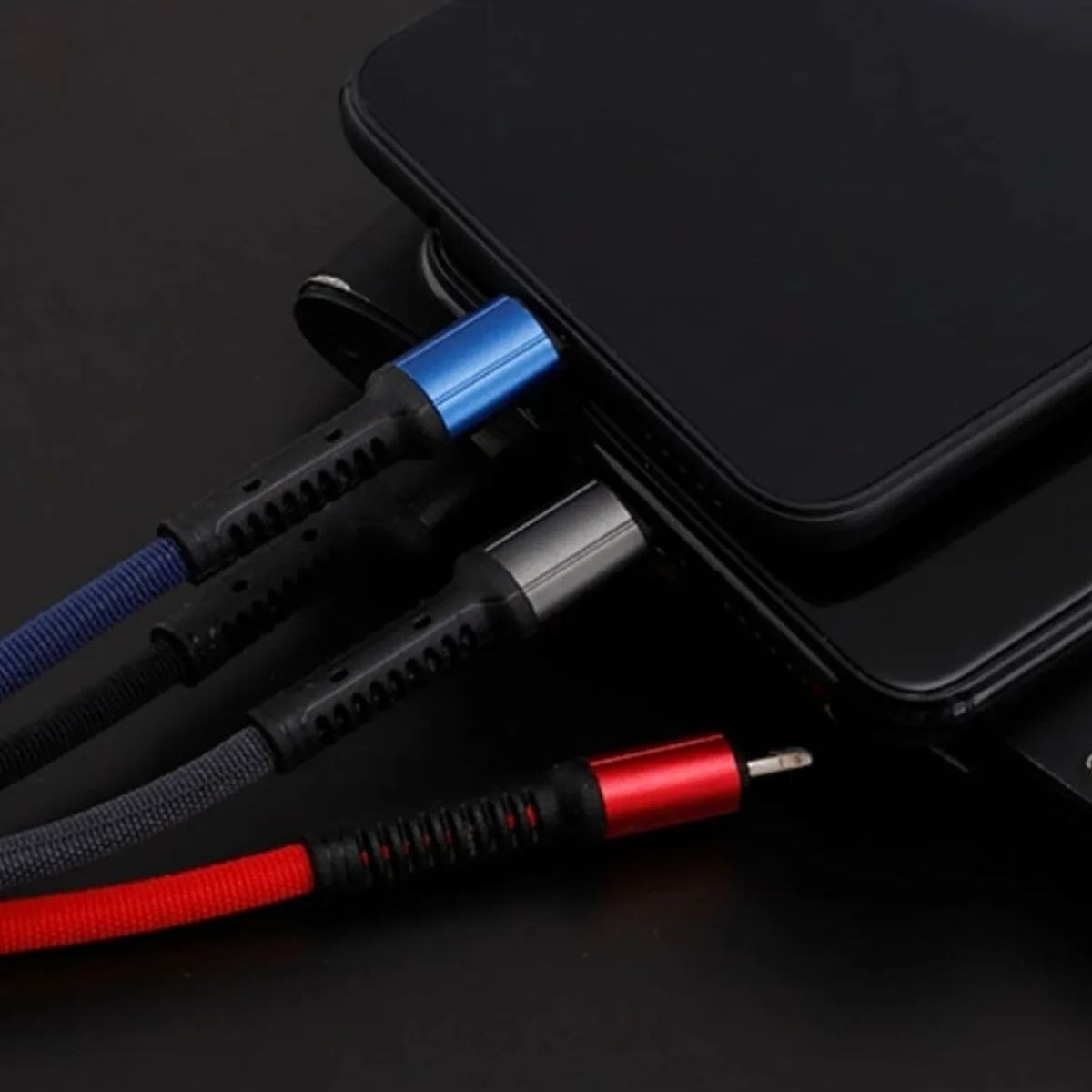 Işıklı Anahtarlık Model 3 in 1 USB Çıkışlı MİKRO,TYPE-C ve İphone Uyumlu Şarj Kablosu — Veyo — görsel 3