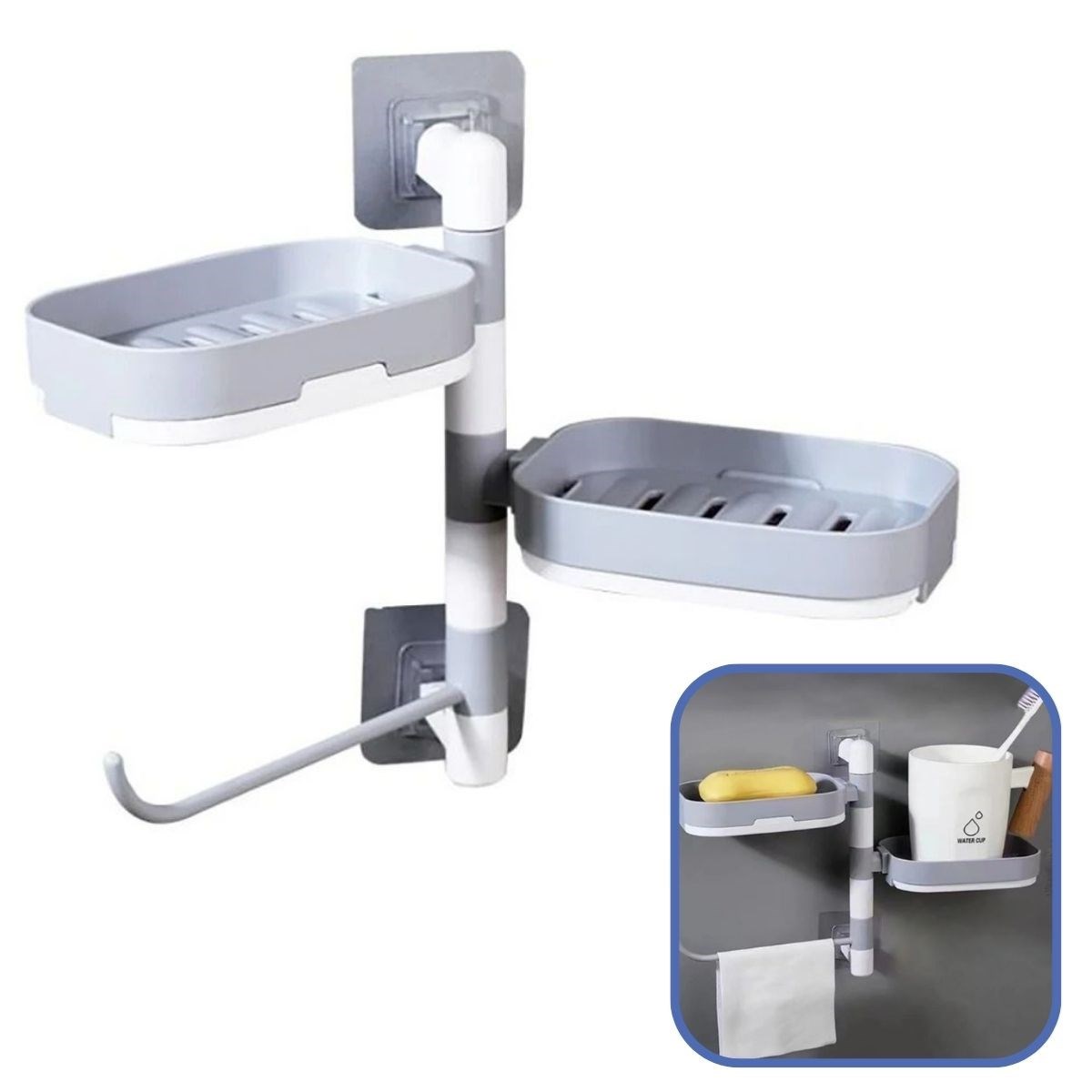 Çoklu Sabun Tutucu Fonksiyonel Banyo Sabunluk — Veyo