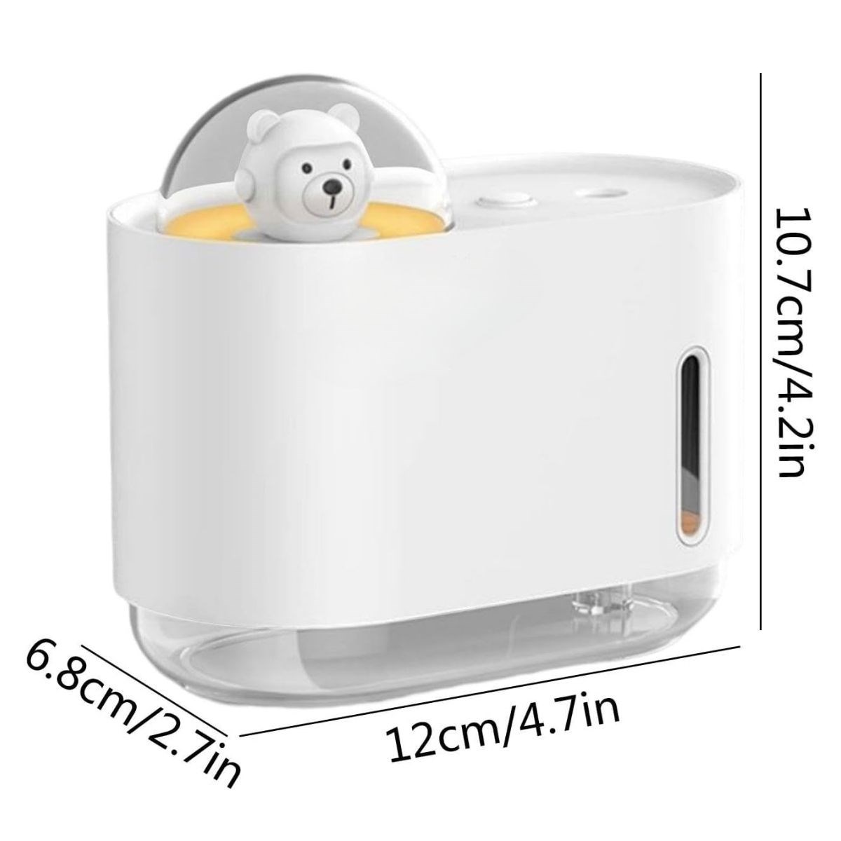 Uzay Ayısı 300 ML USB Hava Nemlendirici – LED Işıklı Masaüstü Buhar Makinesi, Yatak Odası & Çocuk Odası İçin Ortam Nemlendirici — Veyo — görsel 4