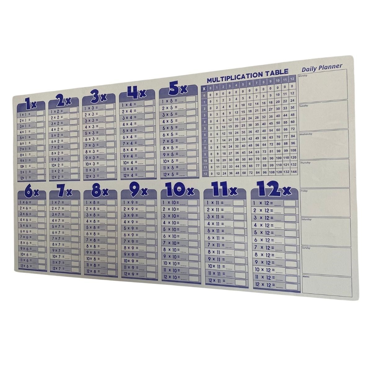 Statik Akıllı Kağıt Ingilizce Çarpım Tablosu 100x56 Cm — Veyo — görsel 3