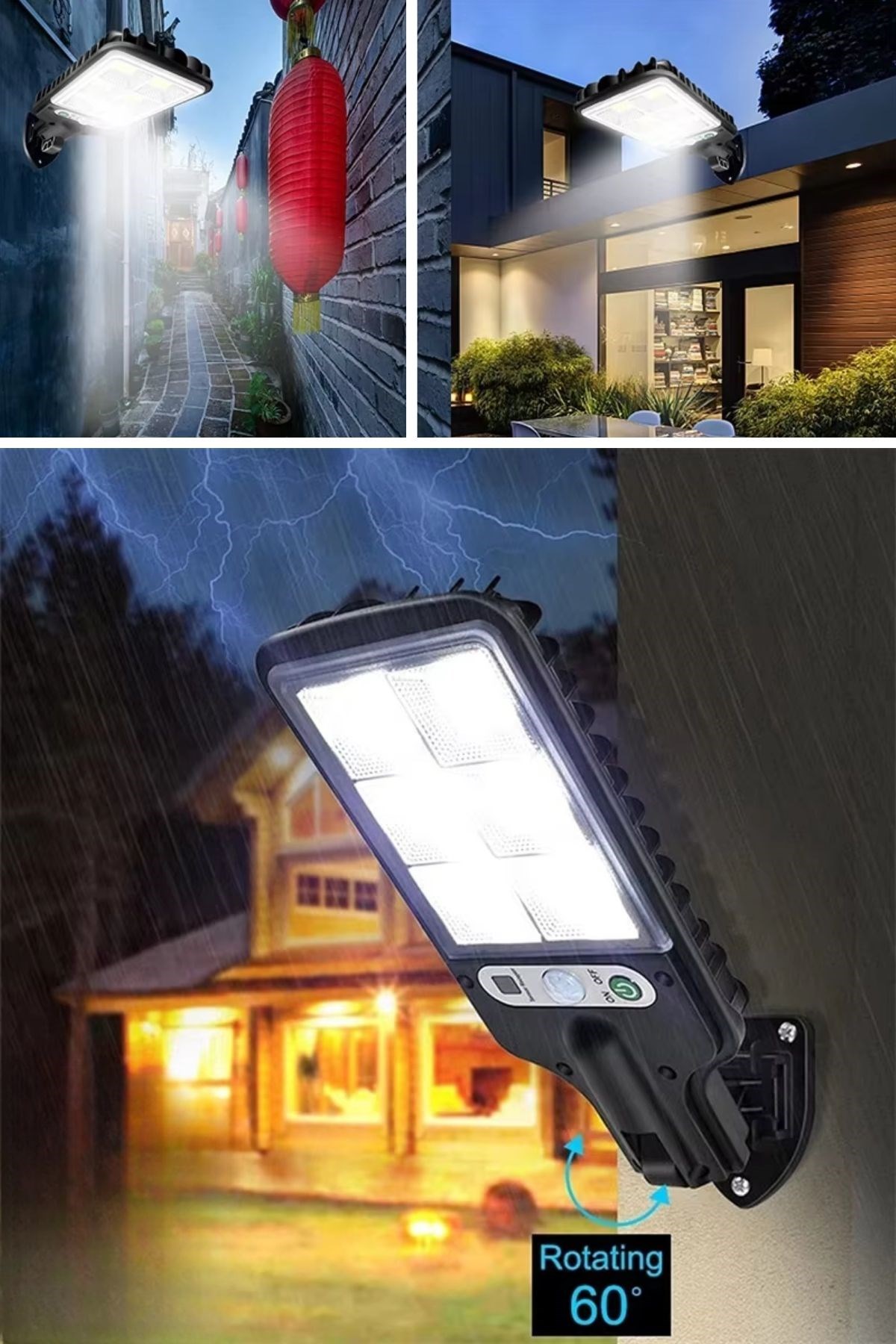 3 Farklı Işık Modlu Güneş Enerjisiyle Şarj Olan Dış Mekan Uyumlu Kumandalı Solar Duvar LEDİ — Veyo — görsel 8