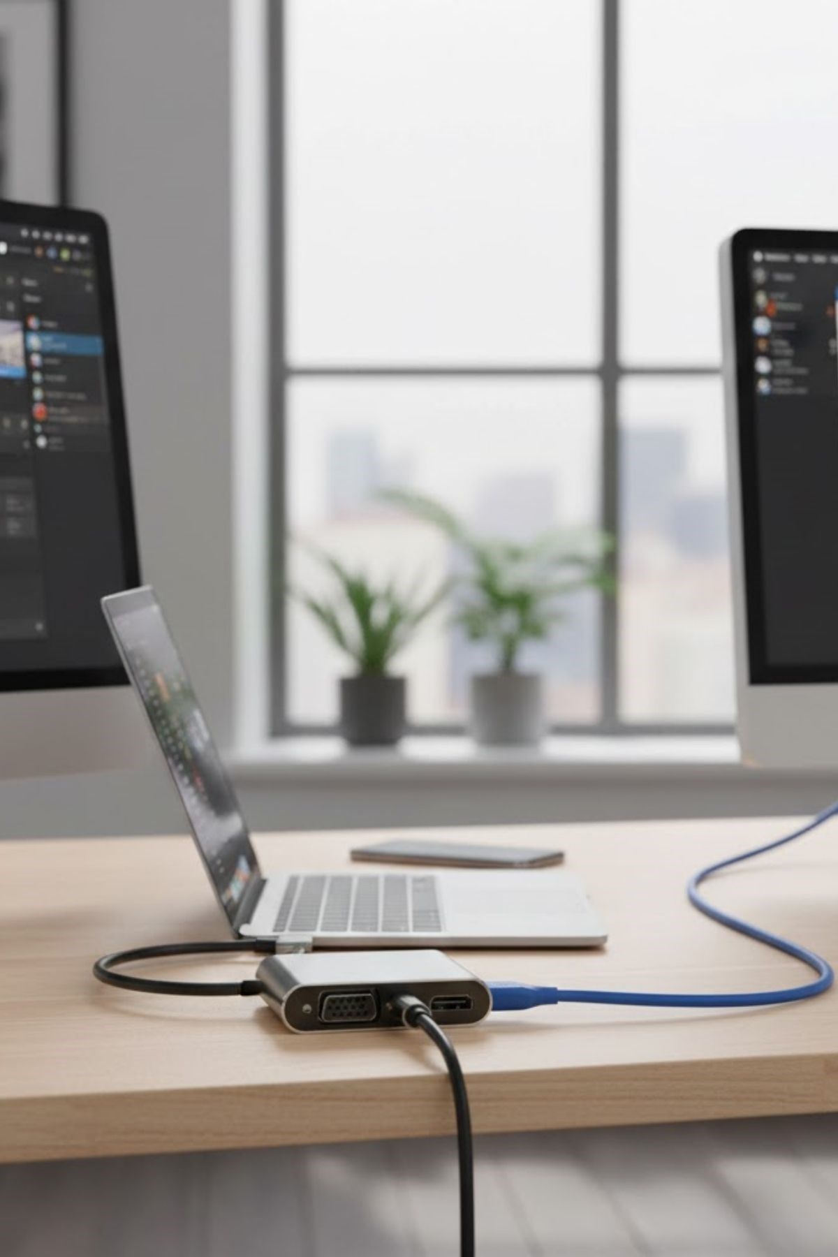 4’ü 1 Arada Type-C to Hub Dönüştürücü Adaptör – 4K Ultra HD HDMI & VGA Görüntü Aktarımı, PD Hızlı Şarj Destekli, USB Çoklayıcı — Veyo — görsel 8