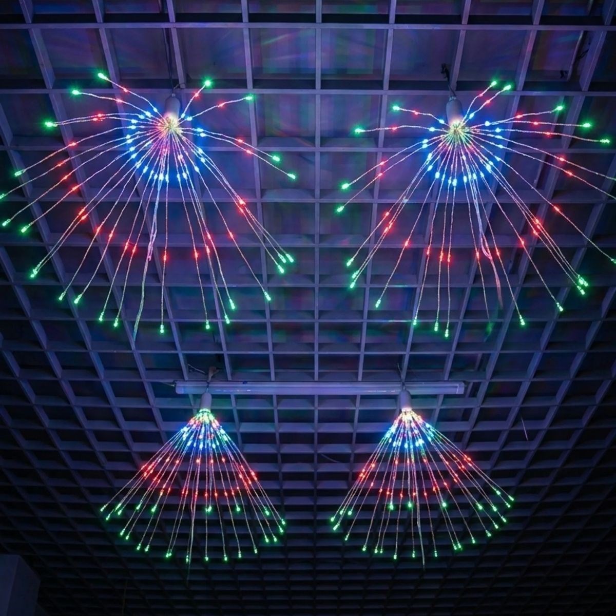 4’lü Açılır LED Işık Seti – 8 Farklı Işık Modlu, Kumandalı, USB Kablolu Renkli Dekoratif Fiber LED Lamba — Veyo — görsel 5