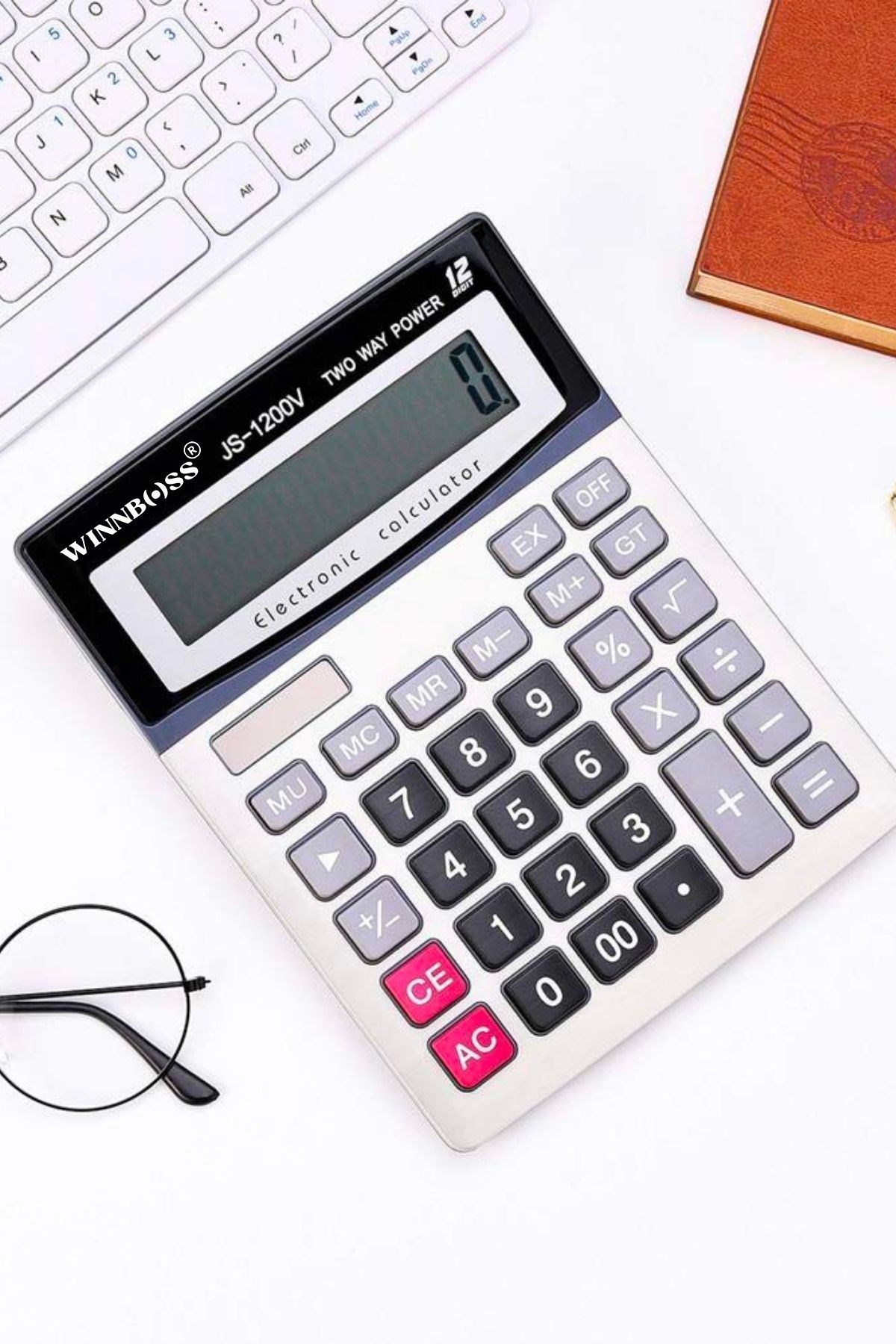 12 Haneli Geniş LCD Ekran, Pilli Büyük Düğmeli Hesap Makinesi — Veyo — görsel 8
