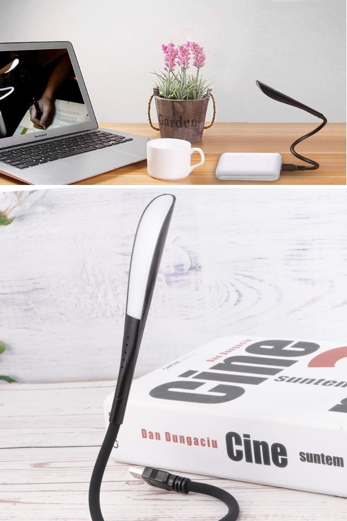 USB Girişli 14 Ledli 3 Kademeli Dokunmatik Masa/Kitap Okuma Lambası Ledi Siyah — Veyo — görsel 7