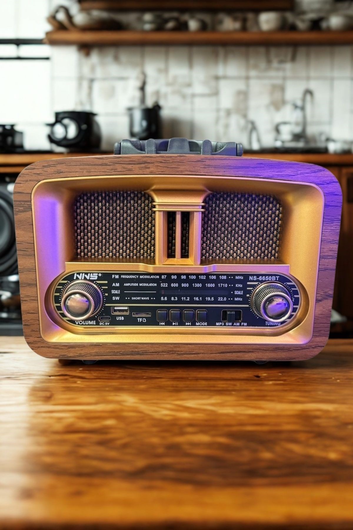 Taşınabilir Klasik AM/FM/SW Retro Ev Radyo USB ile Şarj Olabilen Retro Radyo — Veyo — görsel 7