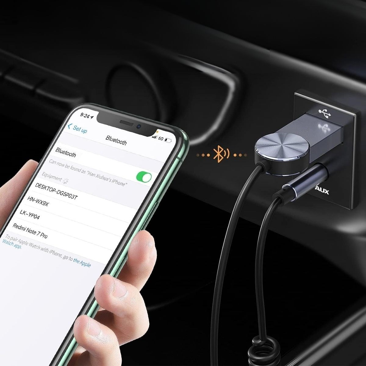 Araba için Bluetooth Aux Alıcısı Wireless Araç Kiti — Veyo — görsel 4