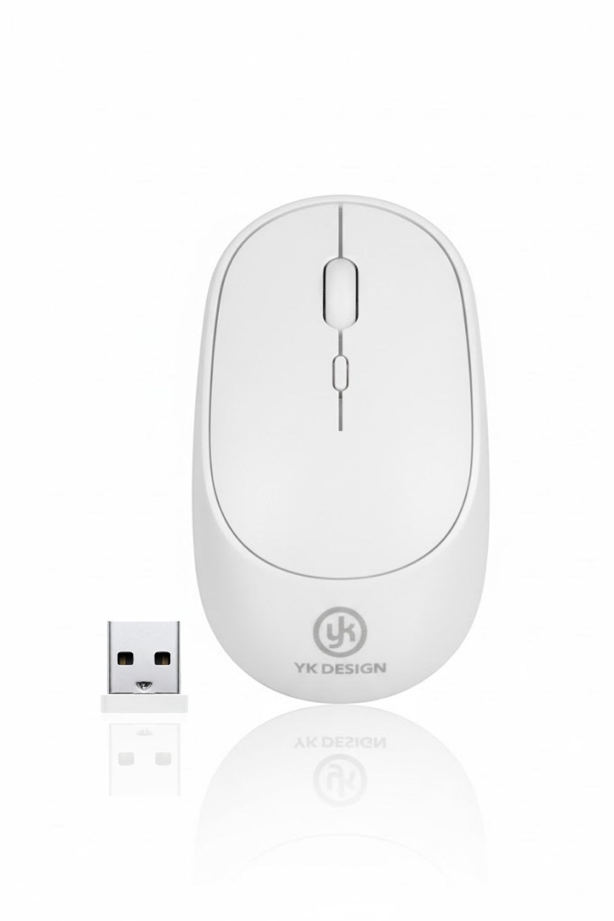 Beyaz Renkli Ergonomik Sessiz Kablosuz Mouse – USB Alıcılı, Ofis ve Oyun İçin Konforlu Bilgisayar Faresi MS6310 — Veyo — görsel 6