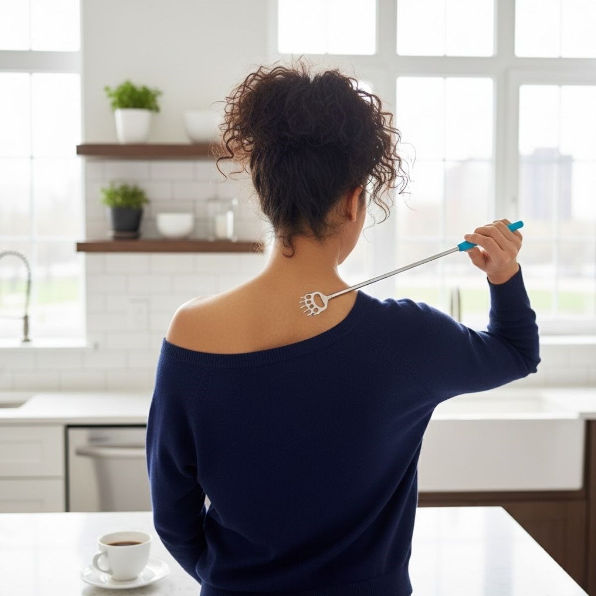 BUFFER® Pratik Kolay Teleskopik Metal Sırt Kaşıma Kaşağı Aleti Aparatı