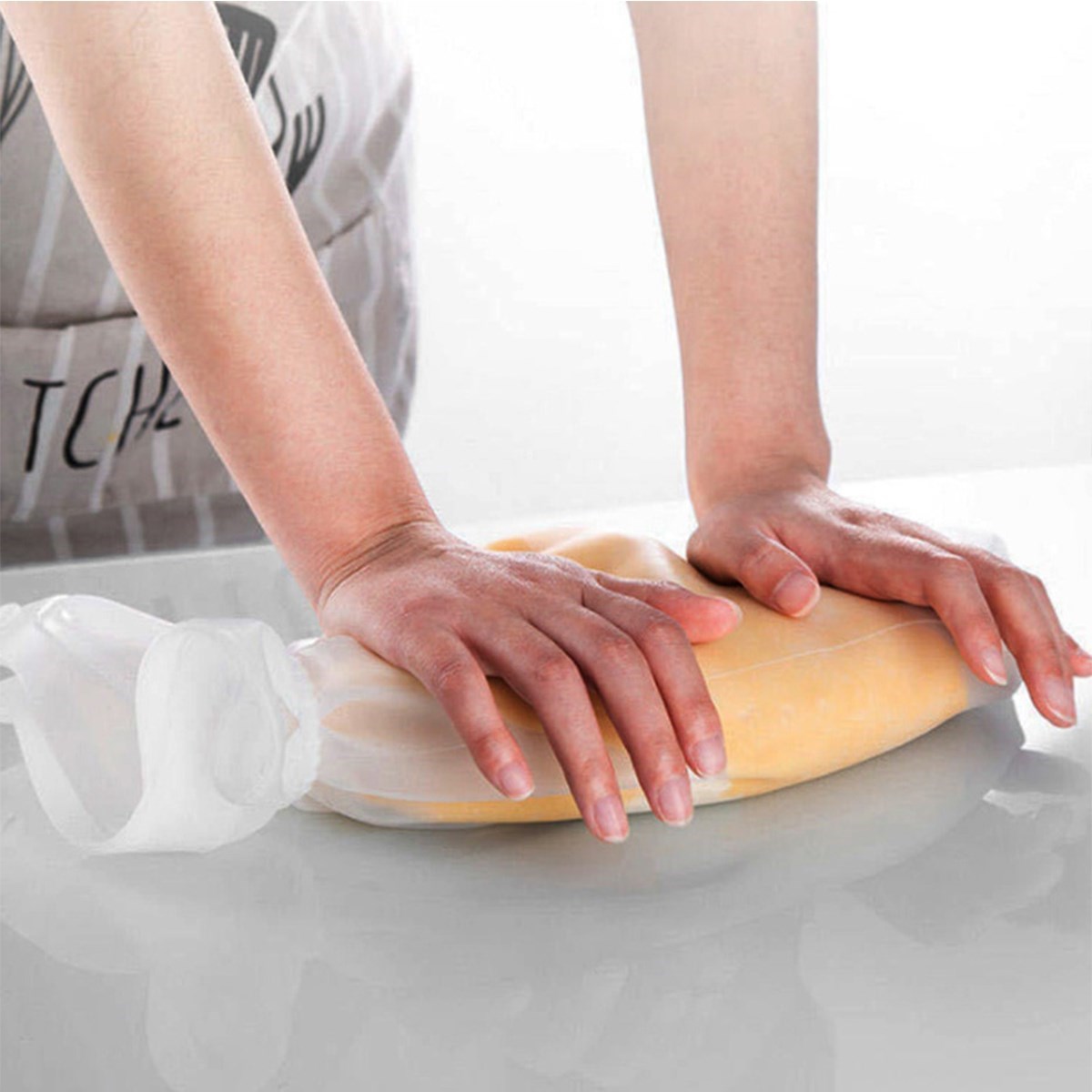 Büyük Hamur Torbası Silikon Şeffaf Hamur Yoğurma Torbası Ekmek Makarna Mantı Hamuru Kolay — Veyo