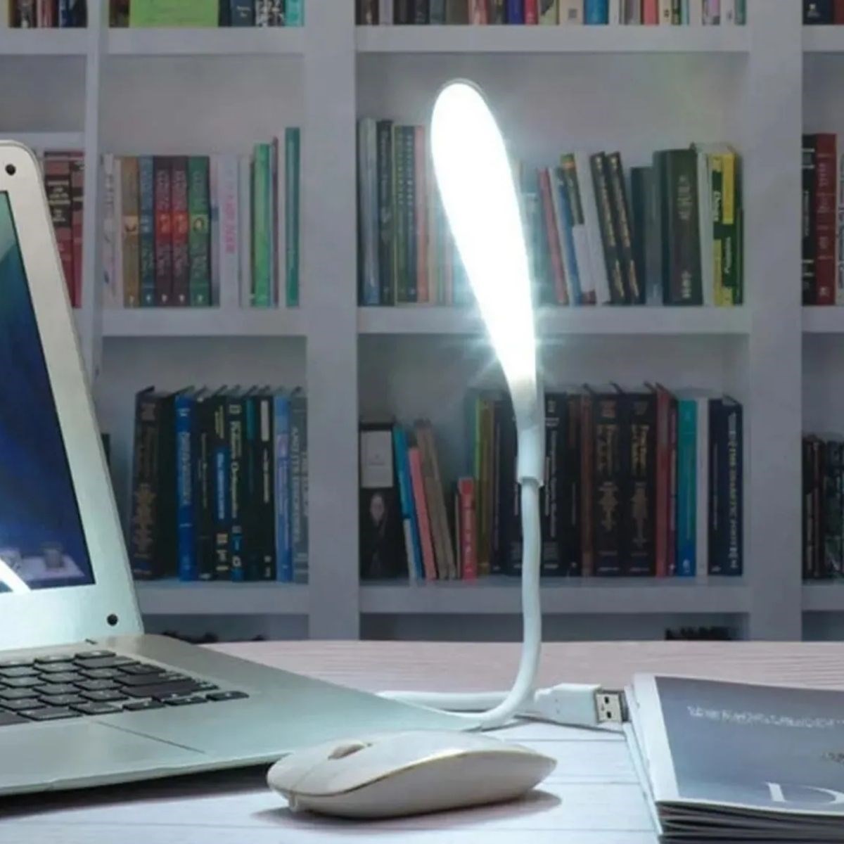 USB Girişli 14 Ledli 3 Kademeli Dokunmatik Masa/Kitap Okuma Lambası Ledi Beyaz — Veyo — görsel 2