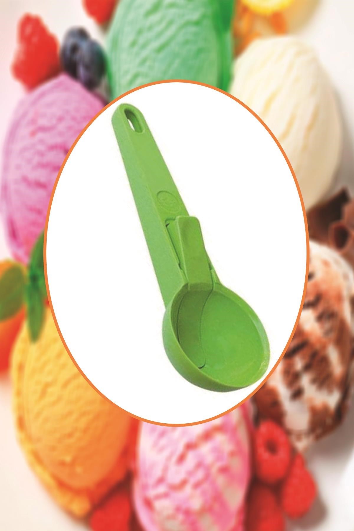 Pratik Mandallı Plastik Dondurma Servis Sunum Kepçesi Kaşığı — Veyo — görsel 6