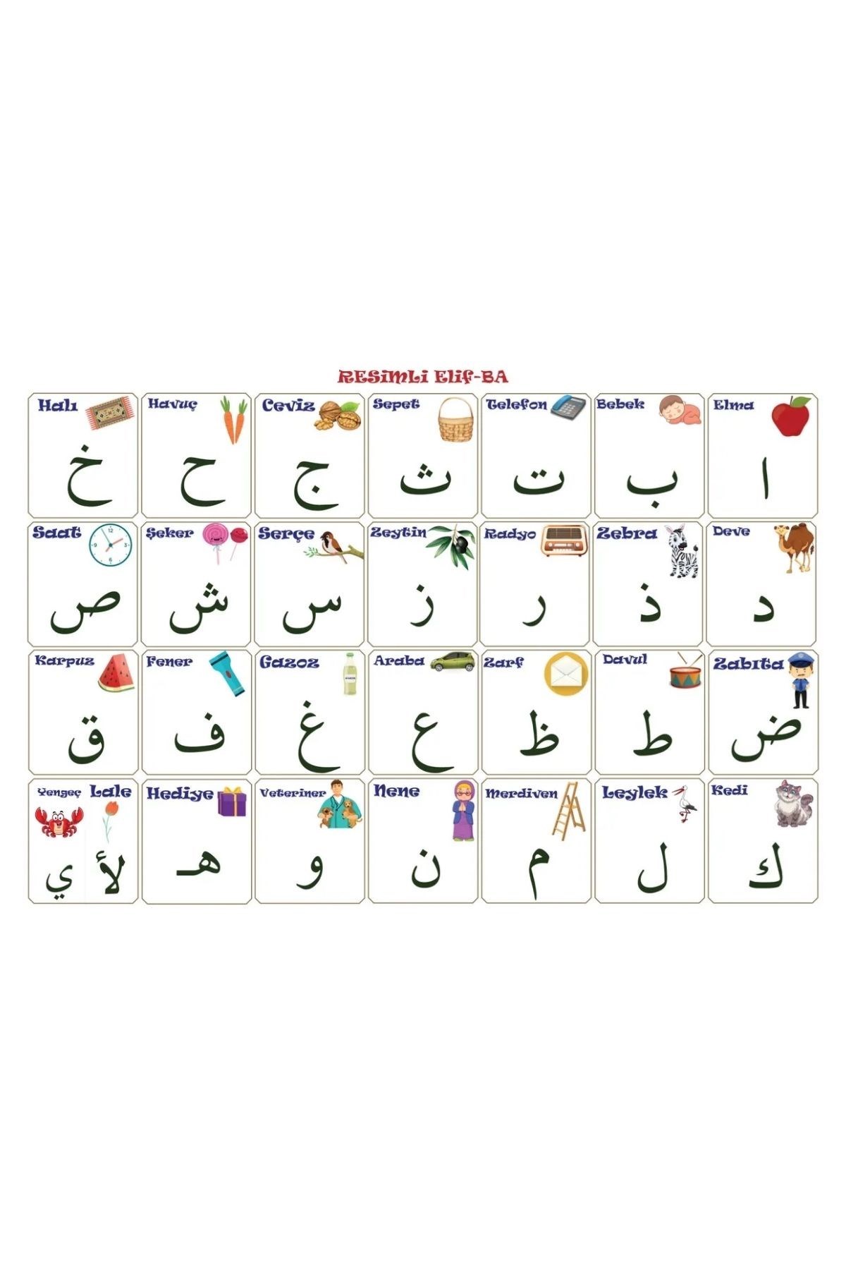 70x100 cm Statik Kağıt Elif-Ba Öğrenme Tahtası — Veyo — görsel 6