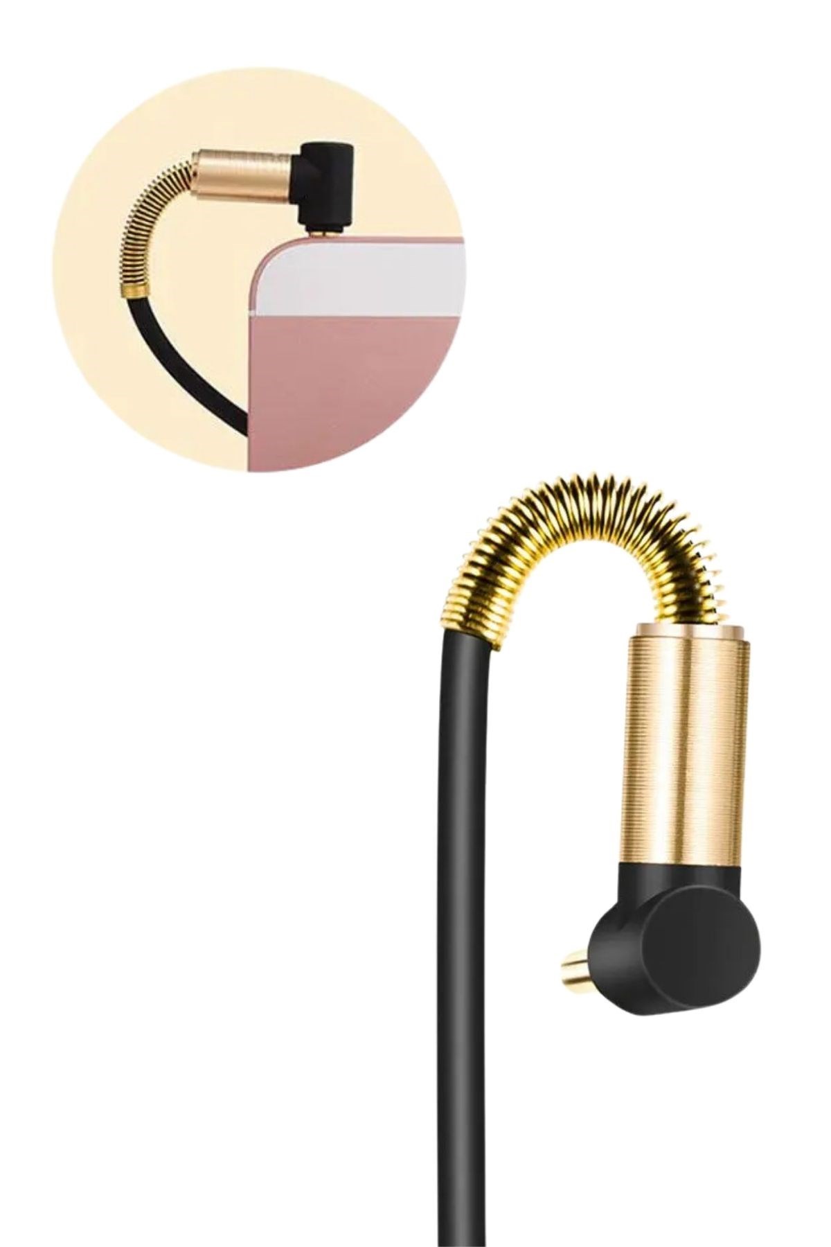 3.5mm AUX Kablosu Jak Erkek Erkek L Tipi 1 Metre Ses Aktarım Kablosu — Veyo — görsel 8