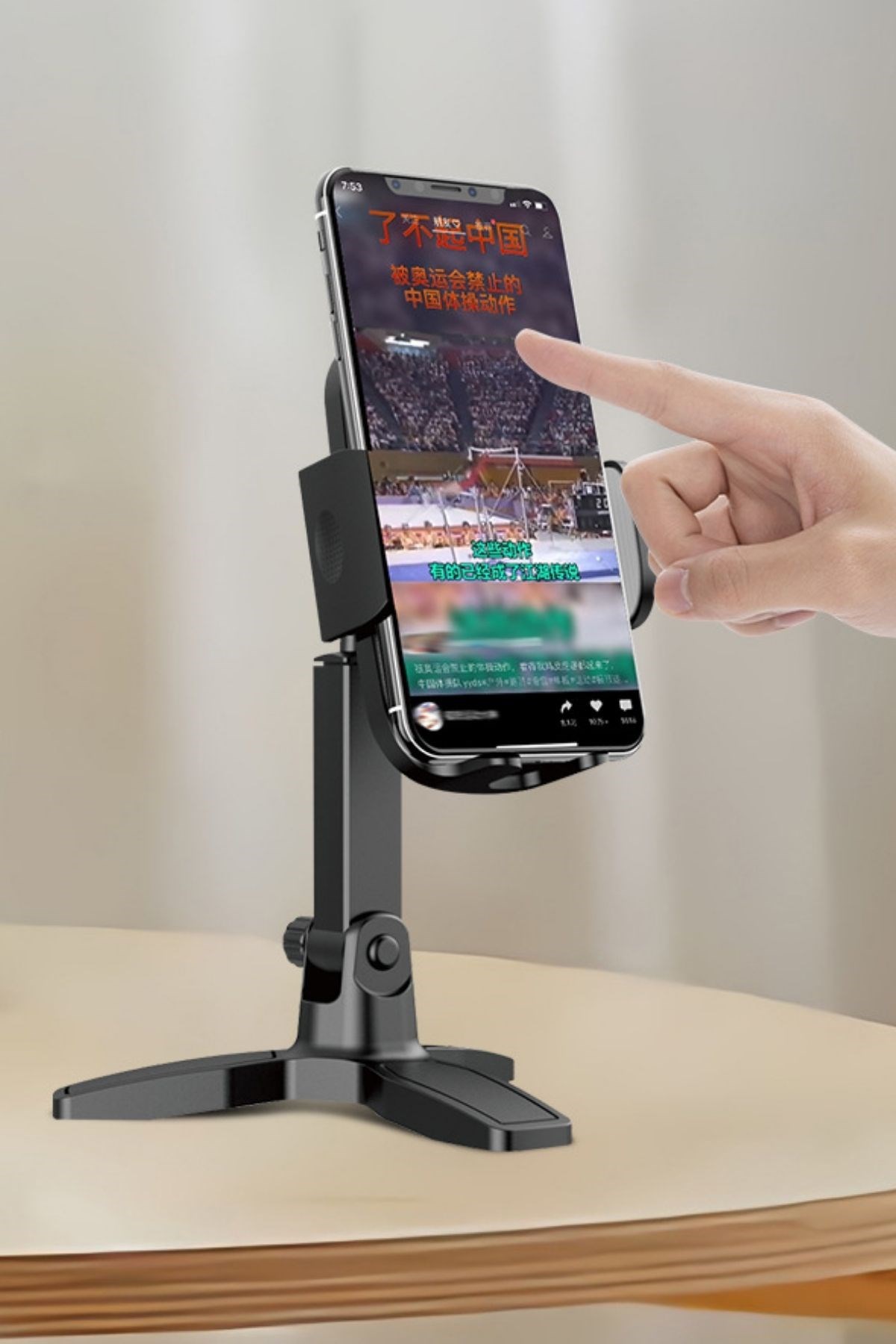 Masaüstü Telefon Standı 360 Derece Dönebilen Başlıklı Ayaklı Telefon Tripodu — Veyo — görsel 6
