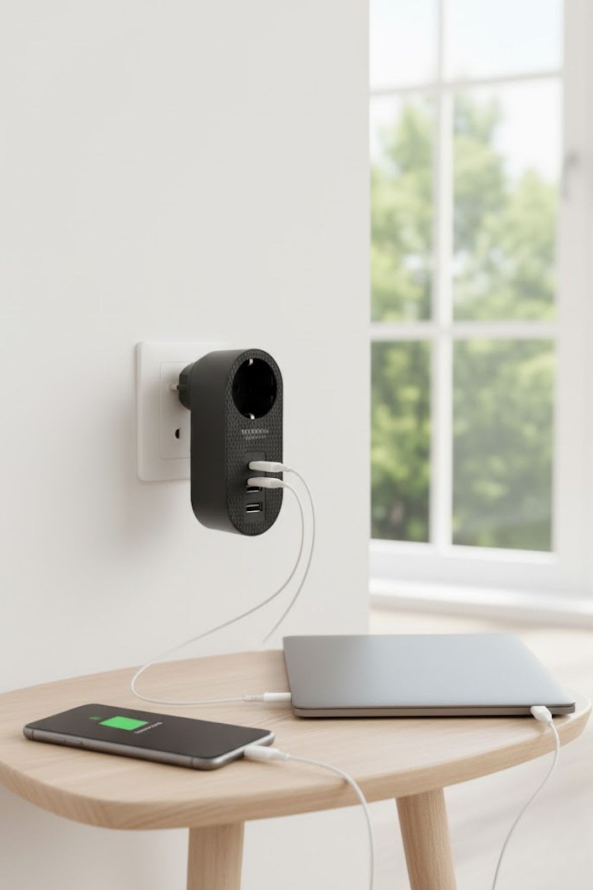 2 USB,1 TYPE-C Girişli 1'li Çocuk Korumalı,Isıya Karşı Dayanıklı 2500Watt Termal Akım Korumalı Priz — Veyo — görsel 6