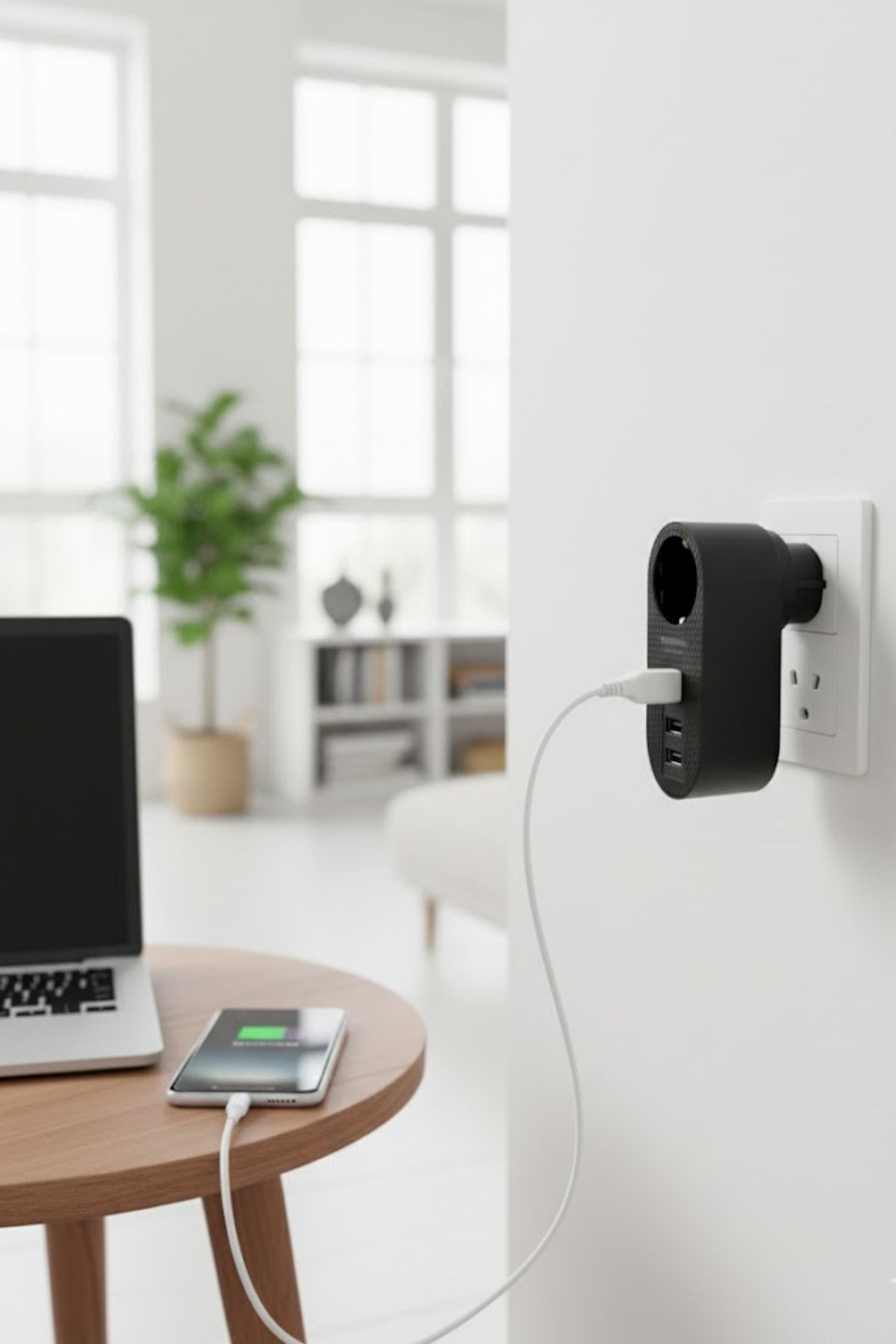 2 USB,1 TYPE-C Girişli 1'li Çocuk Korumalı,Isıya Karşı Dayanıklı 2500Watt Termal Akım Korumalı Priz — Veyo — görsel 8