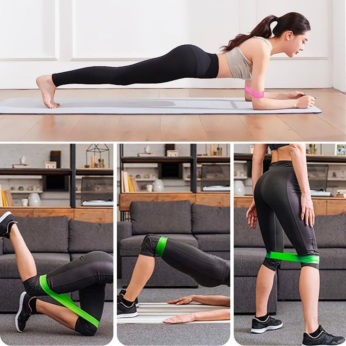 5li Egzersiz Direnç Bant Seti Pilates Crossfit Ekipmanları — Veyo — görsel 3