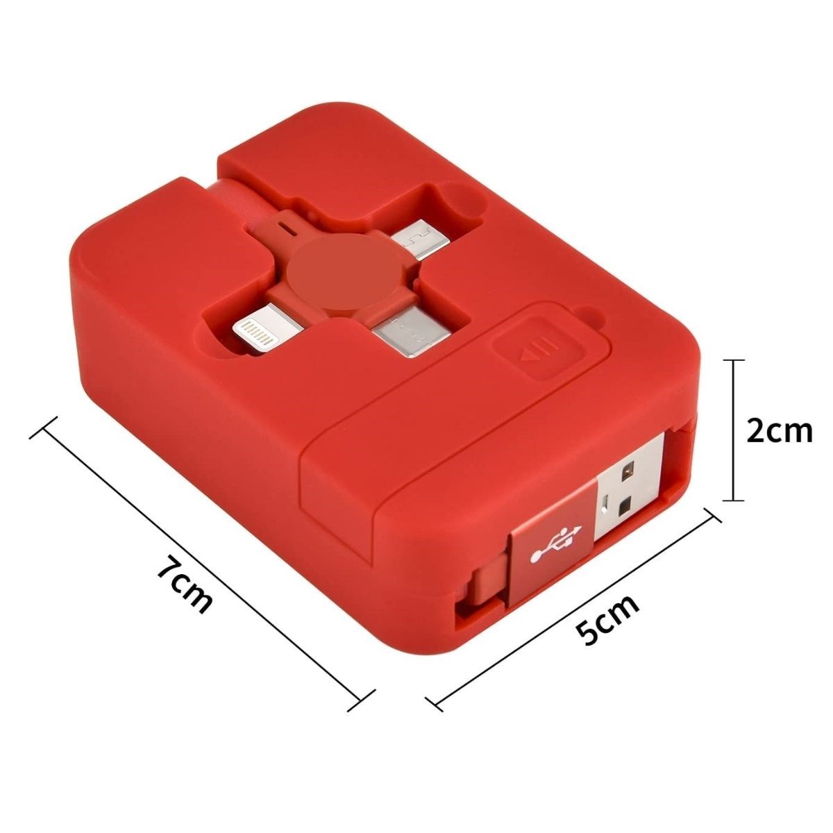 ANKAVERSE Cep Tipi Telefon Tutuculu Makaralı Uzayıp Kısalabilen 3'ü 1 Arada USB Şarj Kablosu kullanım