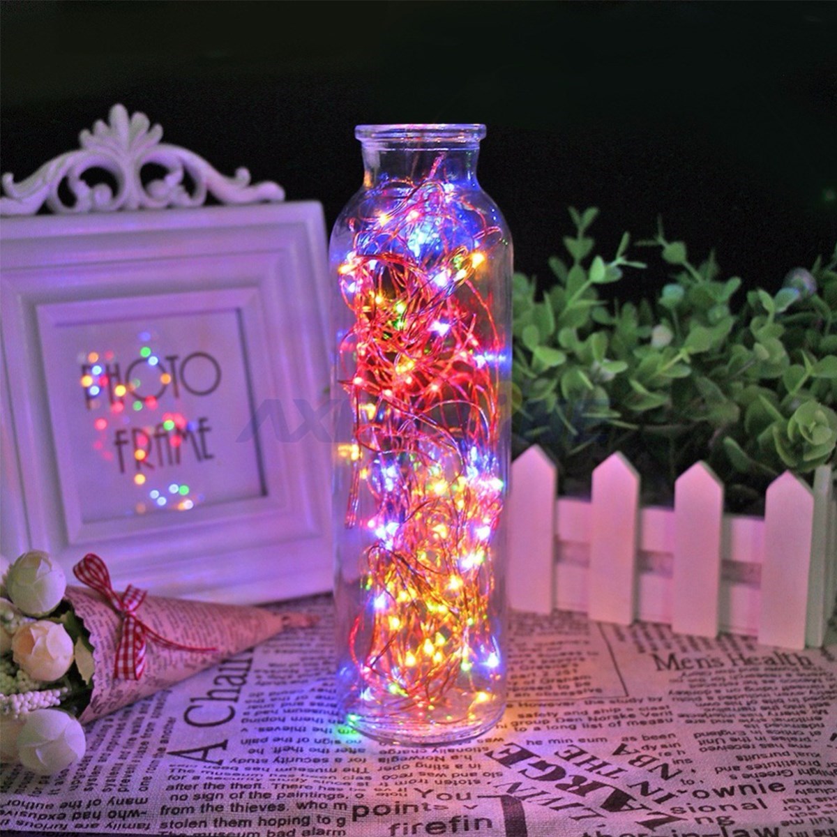Pilli Renkli Peri Led Işık Dekoratif Aydınlatma 5 Metre RGB Led — Veyo — görsel 6