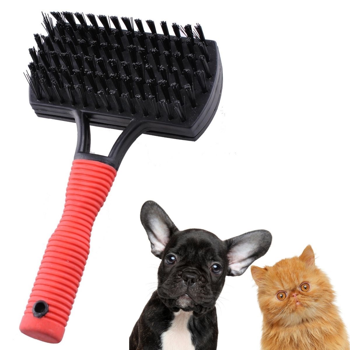 Evcil Hayvan Tarama Fırçası Çift Taraflı Ergonomik Tarak Telli Tüy Temizleme Kedi Köpek Bakım