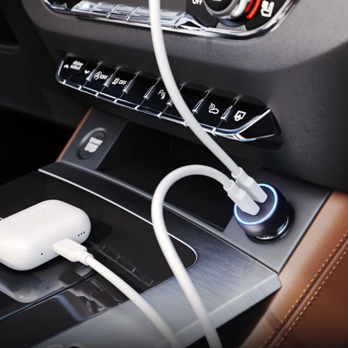 Araç İçi Çakmaklığa TakılanType-C ve USB Girişli 2 Portlu Hızlı Şarj Adaptörü — Veyo — görsel 2