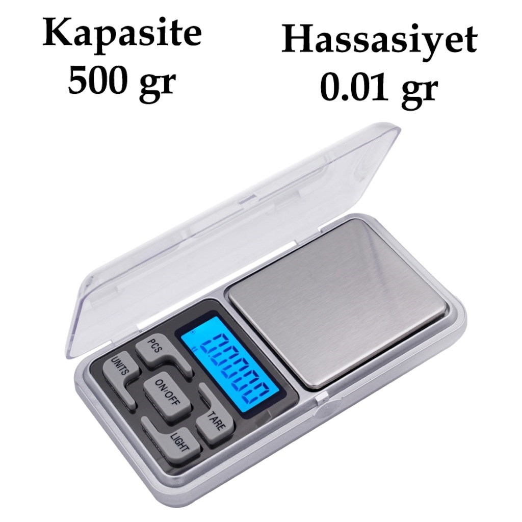 Dijital Hassas Elektronik Cep Terazi Tartı 500 Gr 001 Gr Hassasiyet — Veyo — görsel 2