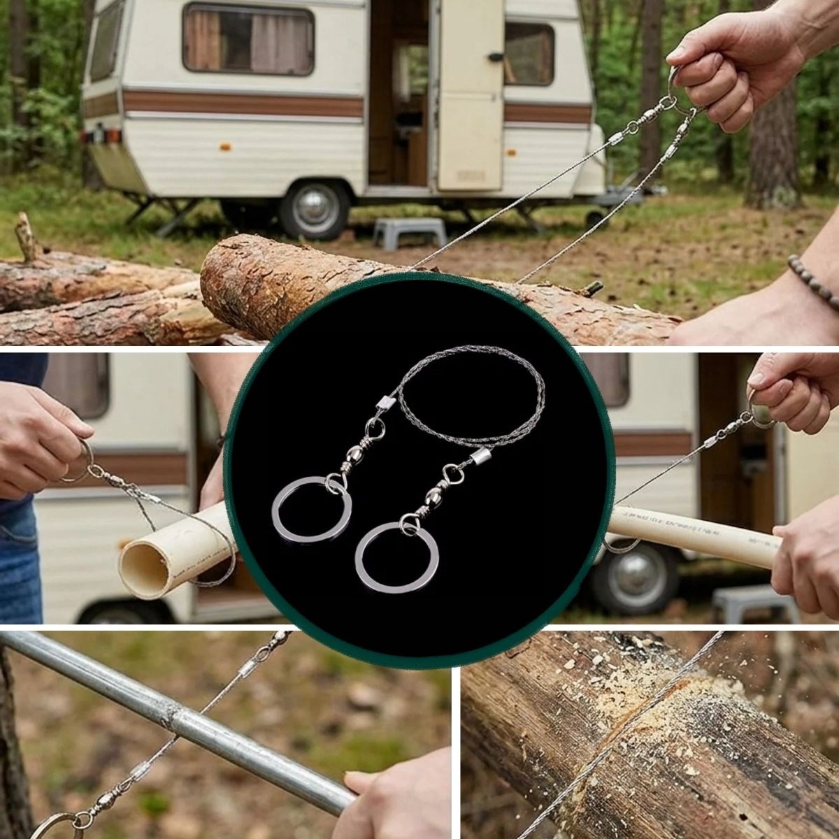 Taşınabilir Cep Testeresi Çelik Tel Kamp Karavan Balıkçılık Avcılık Ahşap Plastik Metal Kesici
