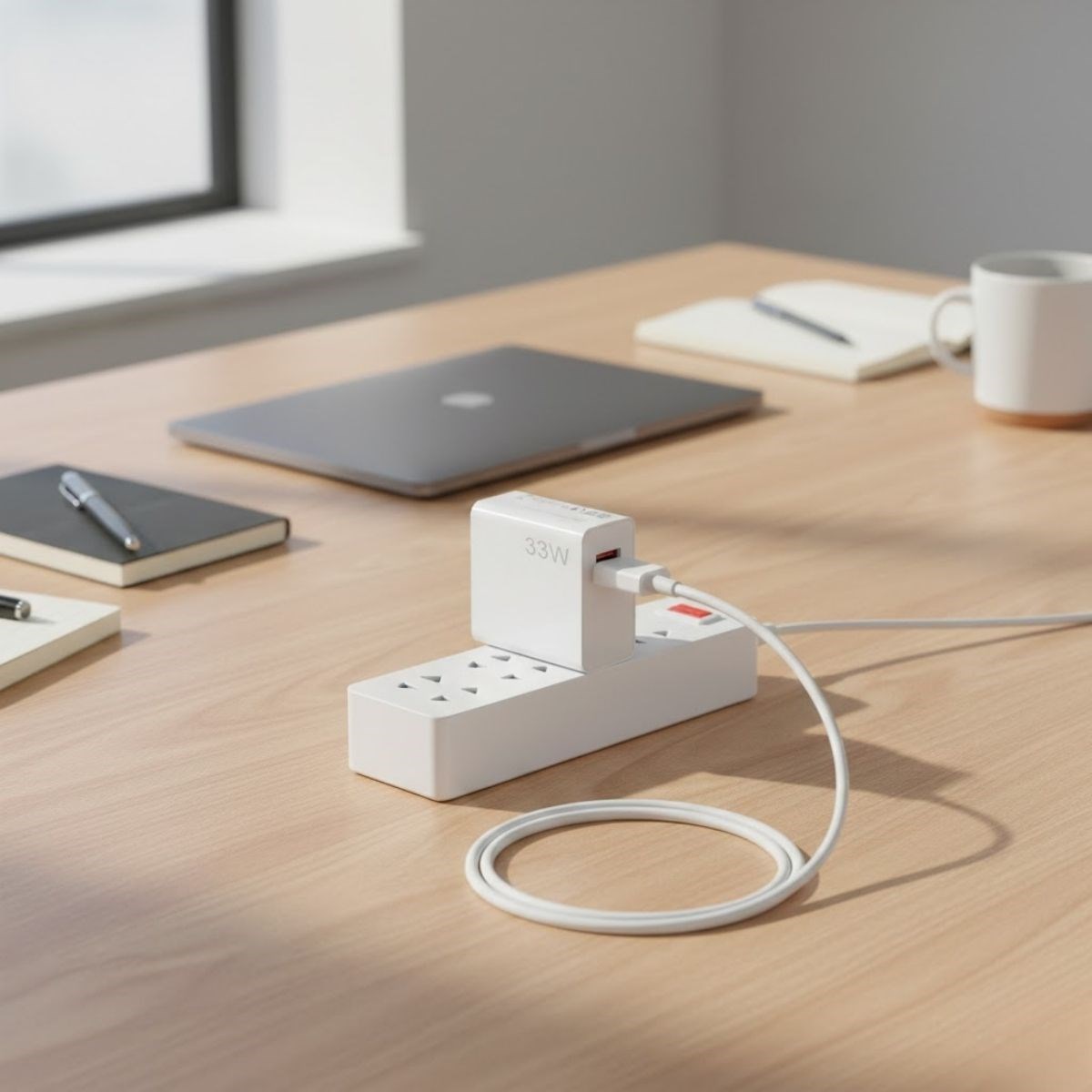 33W Hızlı Şarj Adaptörü – Type-C Kablolu, USB Çıkışlı, Akıllı Şarj Destekli Duvar Tipi Şarj Cihazı — Veyo — görsel 2