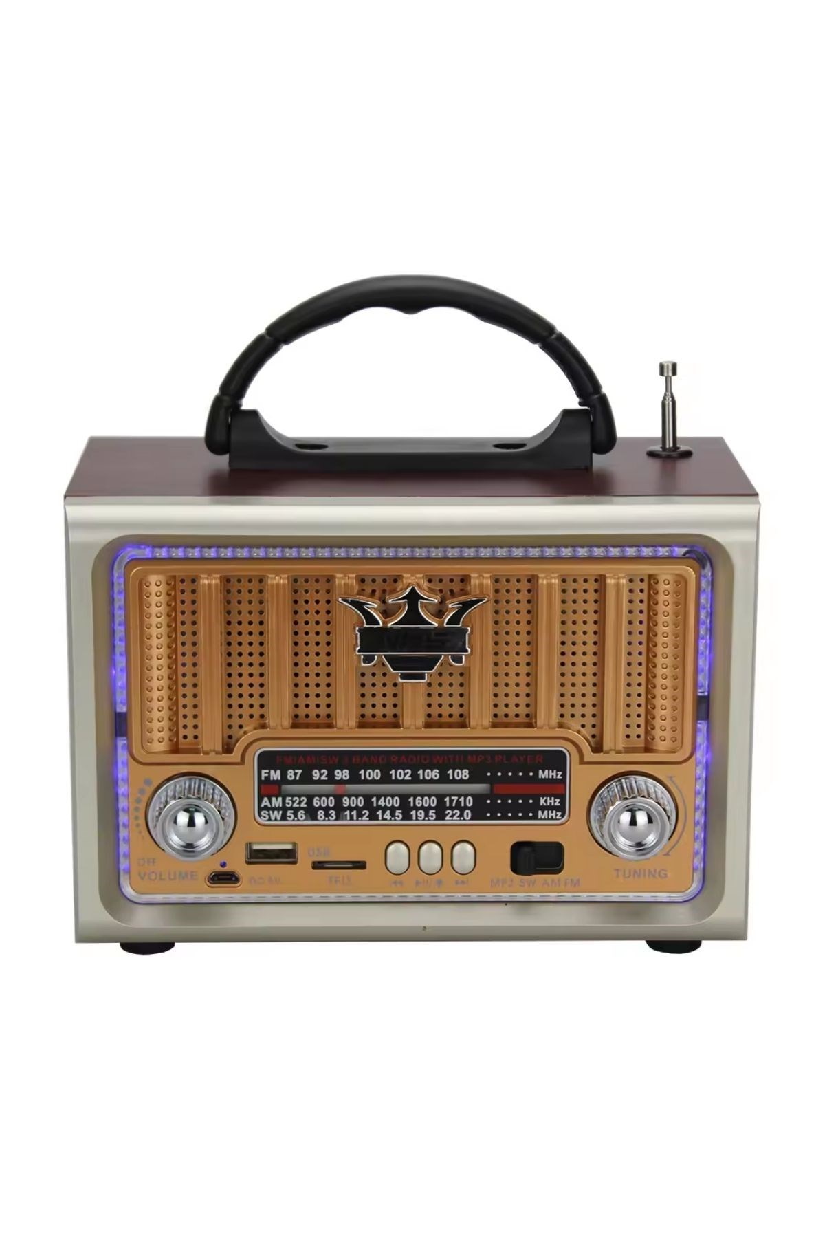 Taşınabilir Klasik AM/FM/SW Retro Nostaljik Radyo — Veyo — görsel 2