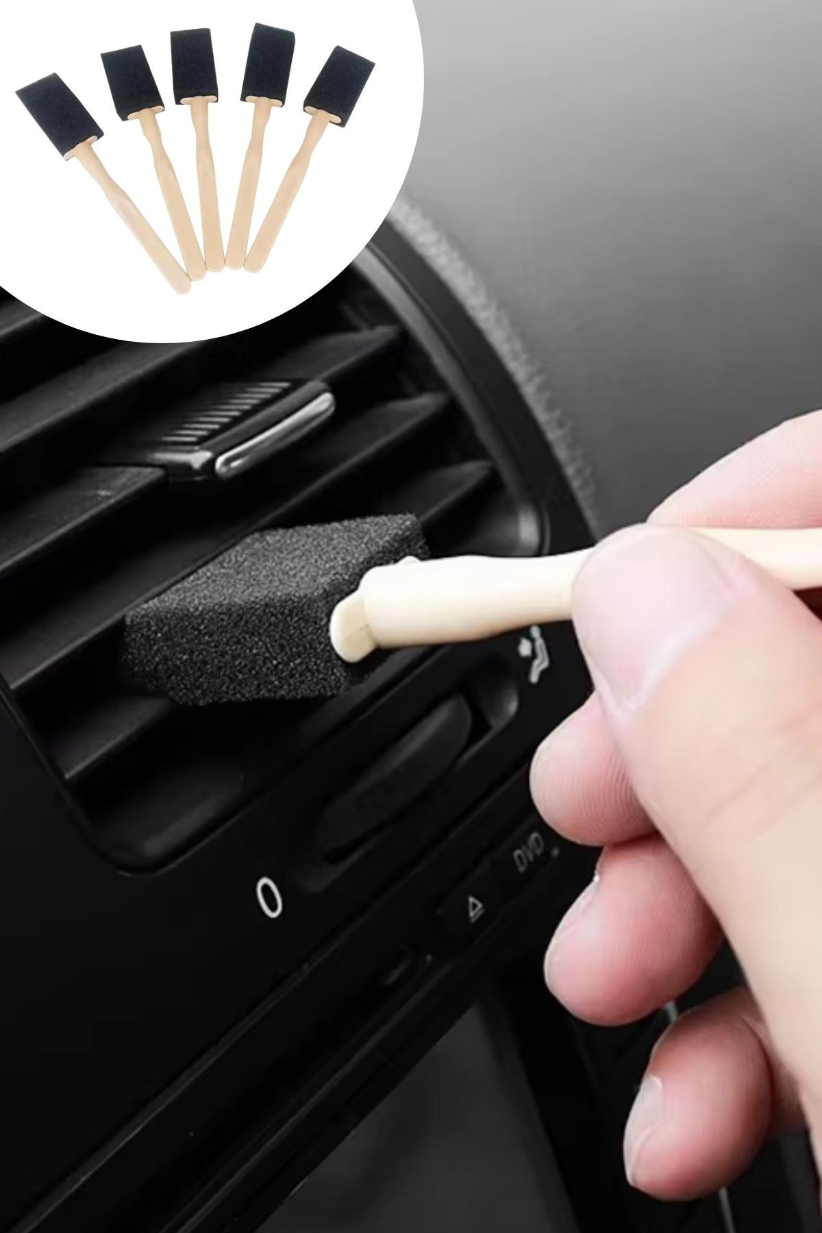 5'li Araba Havalandırma Temizleme Fırçaları Klima Çıkışları,Toz Alma&Otomobil İçi Detaylı Mini Temizlik Aparatları — Veyo — görsel 6