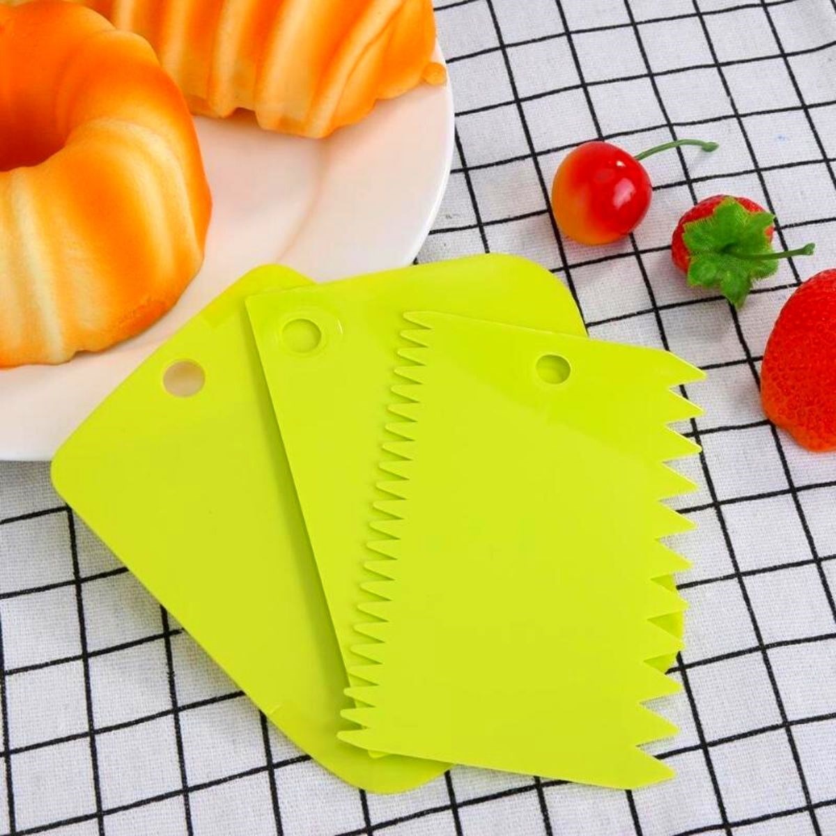 Pasta Hamur Şekillendirici Spatula Kesici Kazıyıcı Dekoratör Set — Veyo — görsel 4