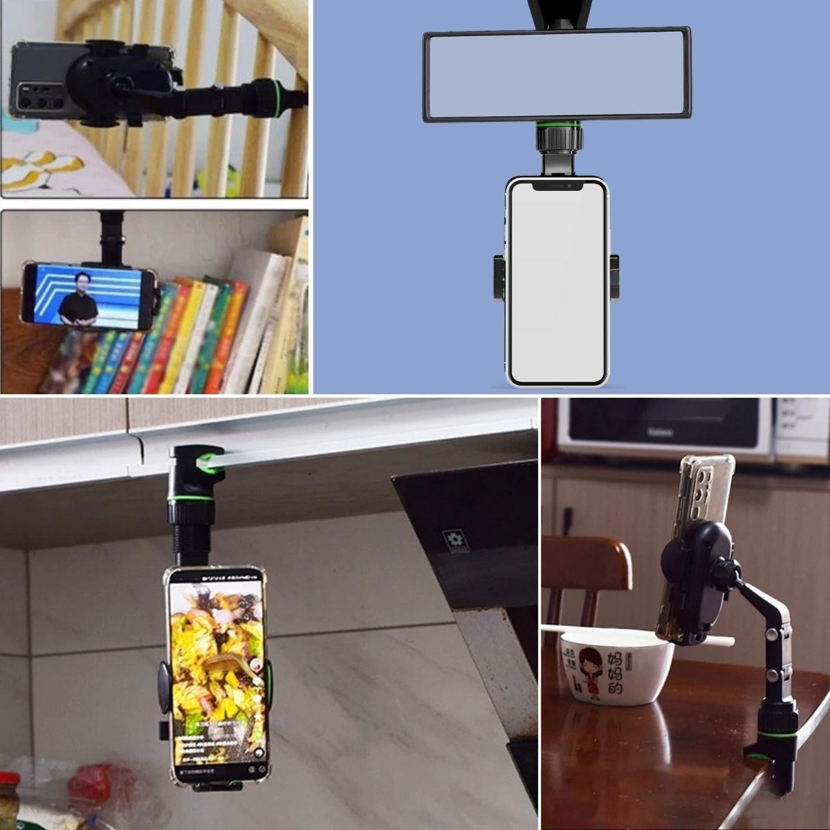 Dikiz Aynasına Takılabilen Eklemli Telefon Tutucu Aparat — Veyo — görsel 2
