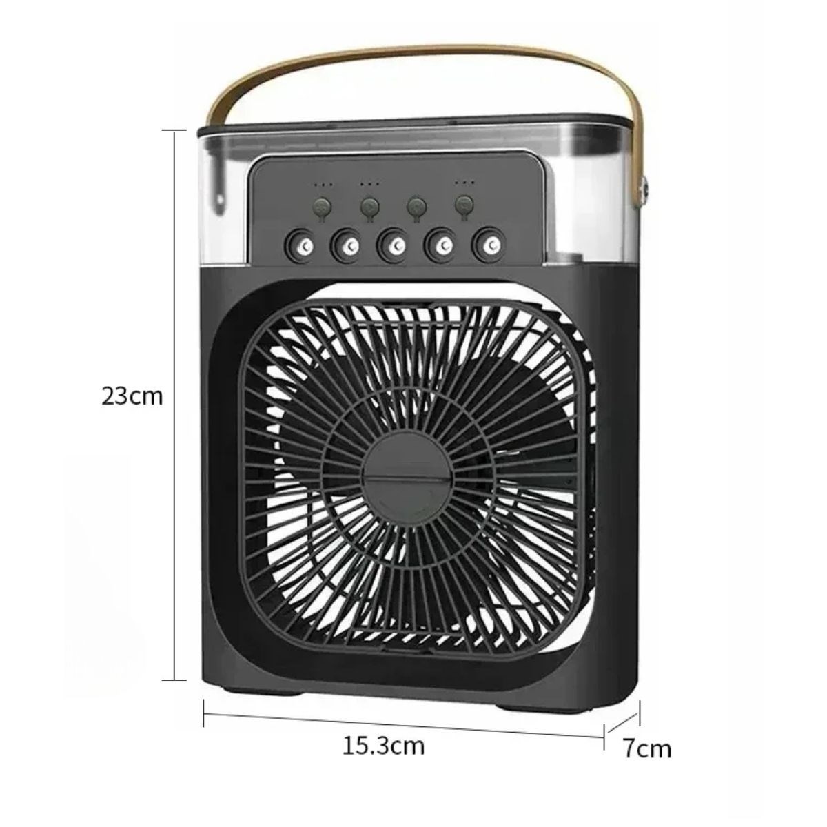 Taşınabilir 3 Farklı Mod Ayarlı 7 Farklı Led Işıklı Sulu Soğutmalı Taşınabilir Masaüstü USB Fan Vantilatör — Veyo — görsel 4