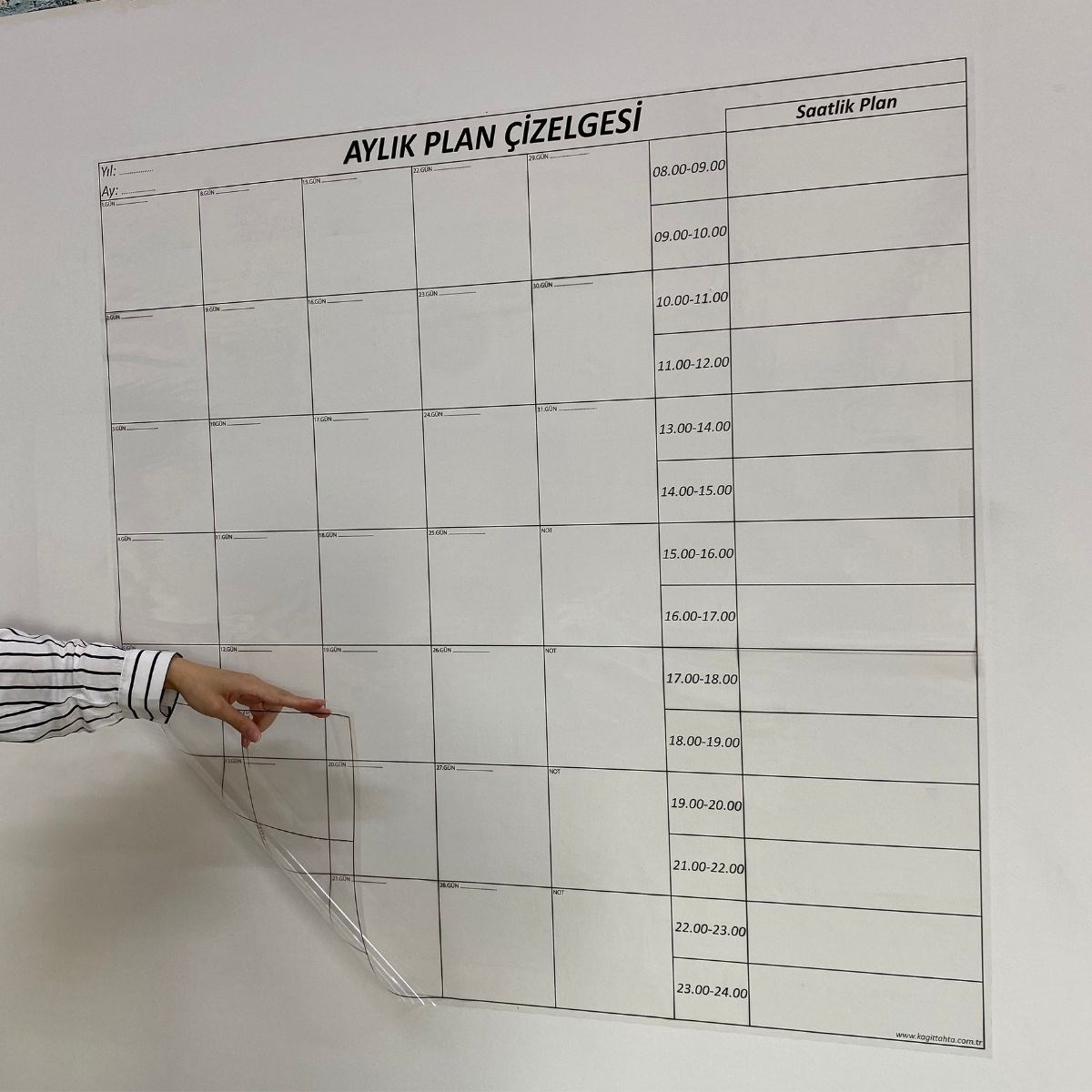 Aylık Planlayıcı Manyetik Duvar Stickerı Takvim Plan Çizelgesi — Veyo — görsel 4