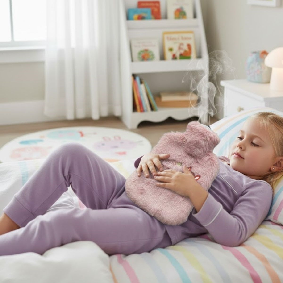 Mutlu Robot Hayvan Figürlü Pembe Peluş Sıcak Su Torbası 1 Lt – Yumuşak Kılıf, Uzun Süre Sıcak Tutan Termal Su Torbası — Veyo — görsel 2