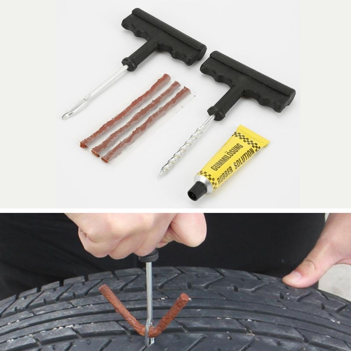 6 Parça Araba Motosiklet Otomobil Bisiklet Lastik Tamir Kiti Araç Bakım Seti — Veyo — görsel 2