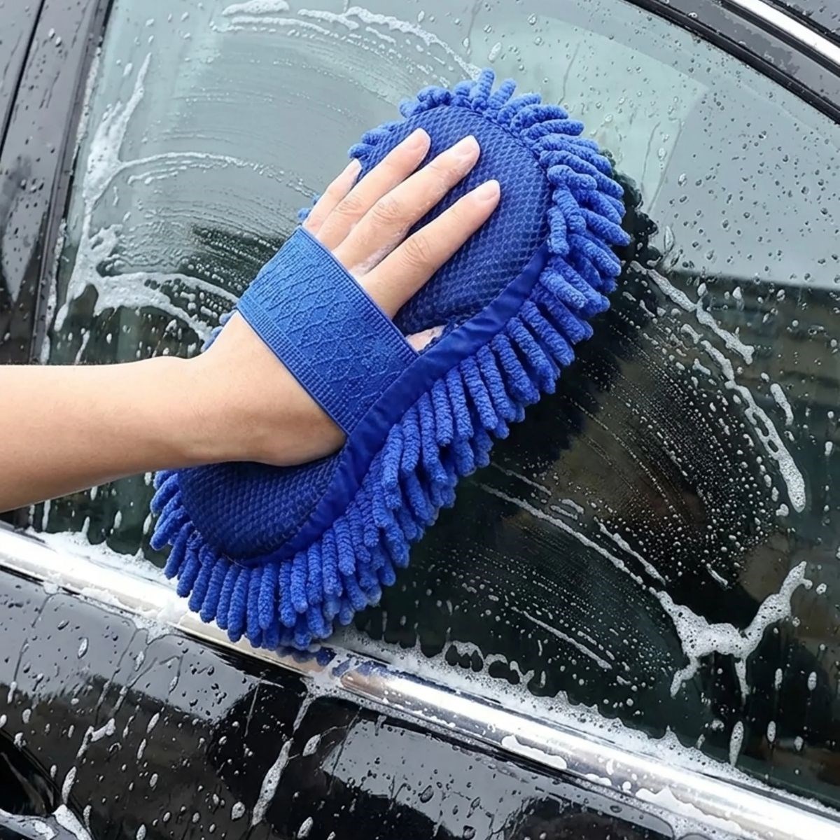 Mikrofiber Oto Yıkama Eldiveni – Kalın Süngerli Araç Temizleme Bezi, Araba Yıkama Eldiveni — Veyo — görsel 4
