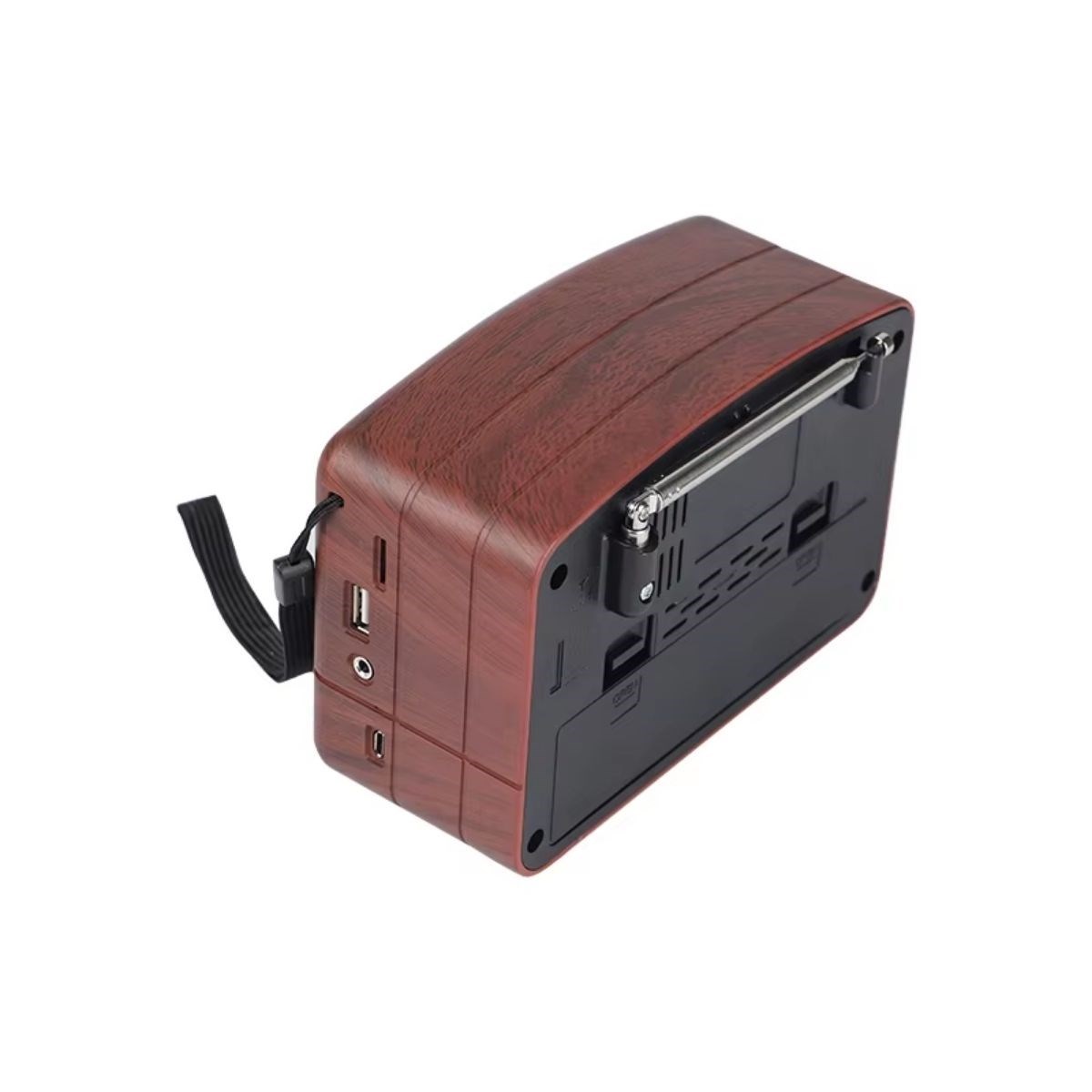 Küçük Boy Retro, Nostaljik, Ahşap Tasarım Bluetooth Hoparlörlü, Şarjlı, Taşınabilir Büyük Döndürülebilen Düğmeli FM/AM Destekli Radyo NS3380 — Veyo — görsel 4